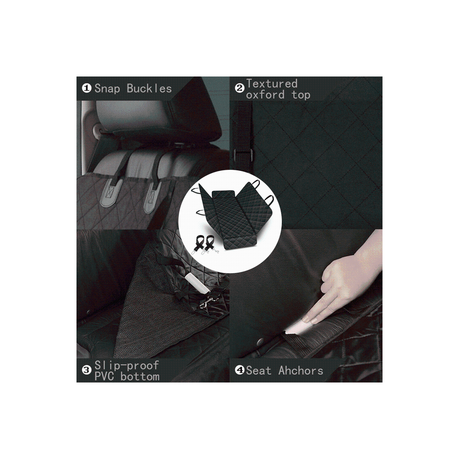 Premium Pet Back Car Seat Cover NonSlip Waterproof Pet Cat Hammock Protector Mat