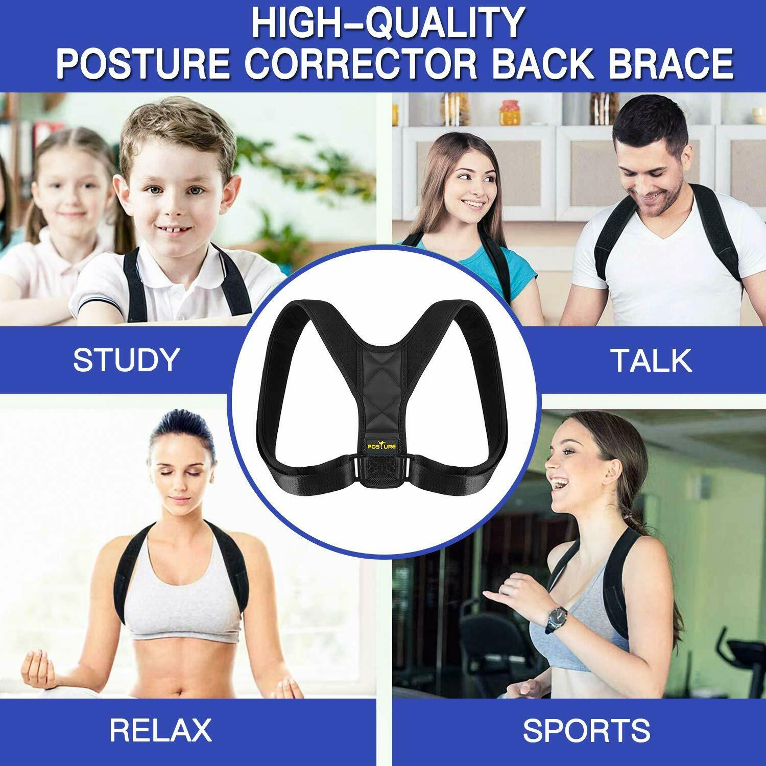 COMFYLIFE Posture Corrector for Men & Women - Back Support Belt with Splint  for Back Pain Relief - Back Straight Belt - Shoulder Support Body Belt 