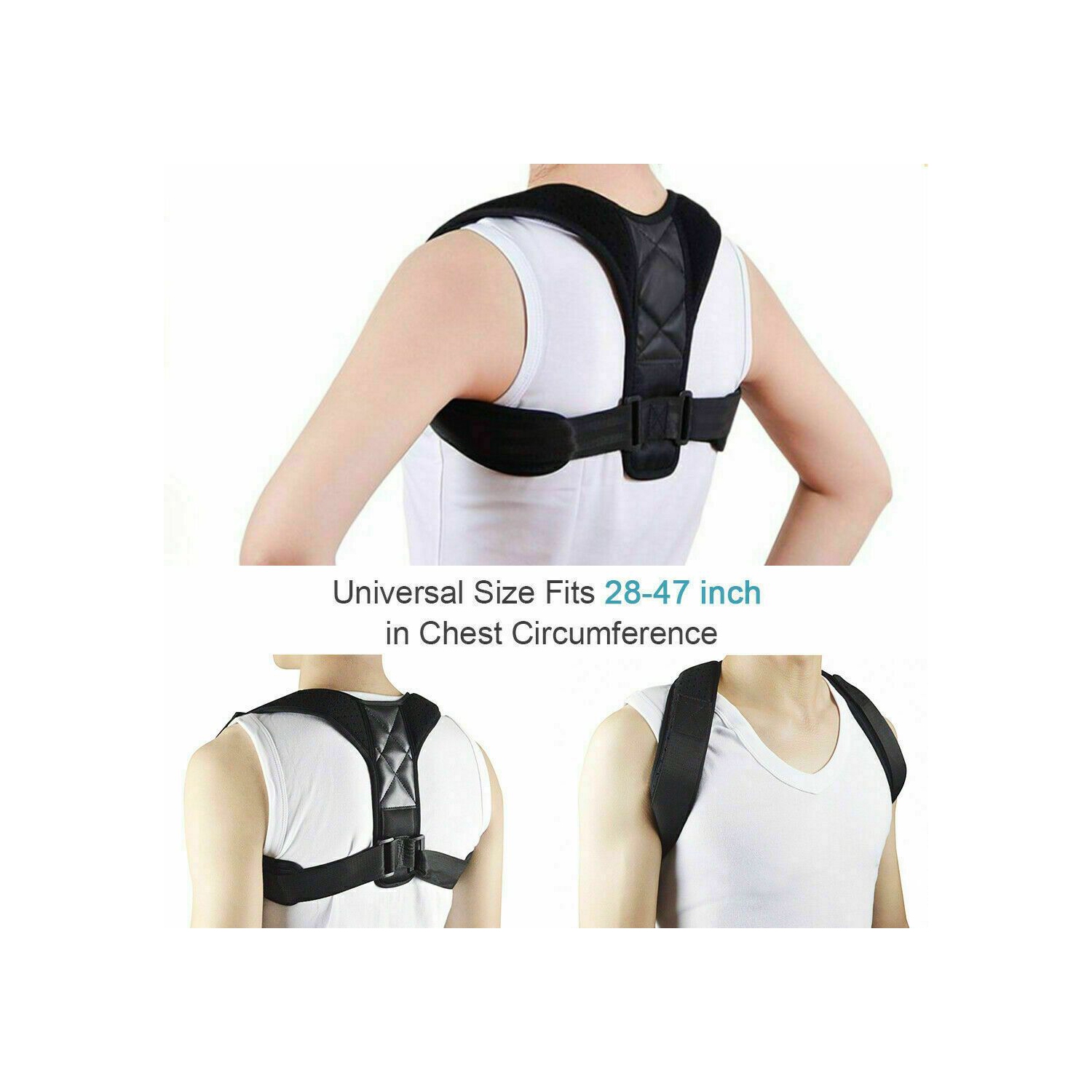 Adjustable Posture Corrector Back Shoulder Support Brace Belt For Men Women  CA
