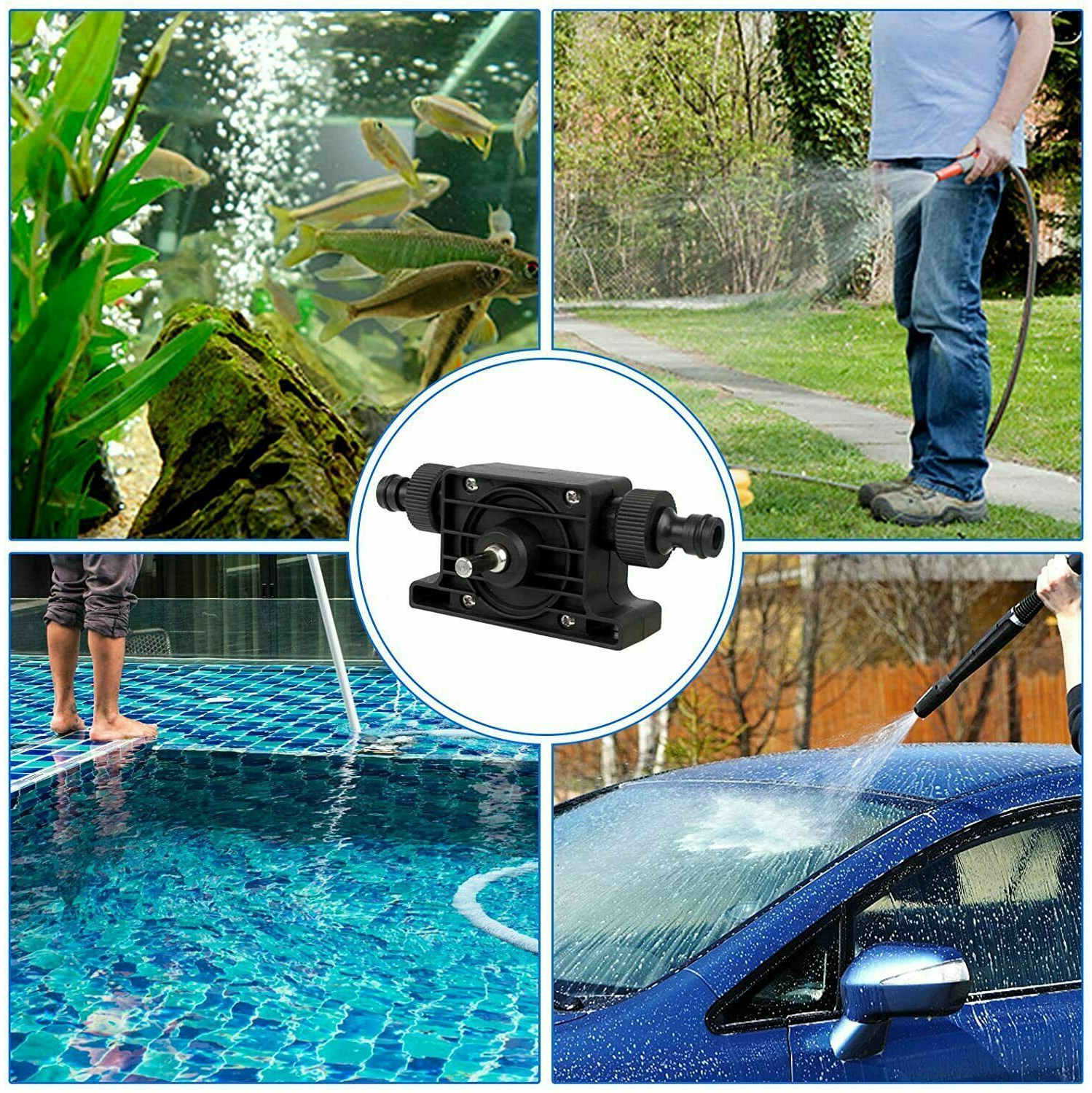 Portable Electric Drill Pump Self Priming Transfer Pump Oil Fluid Water Pump CA