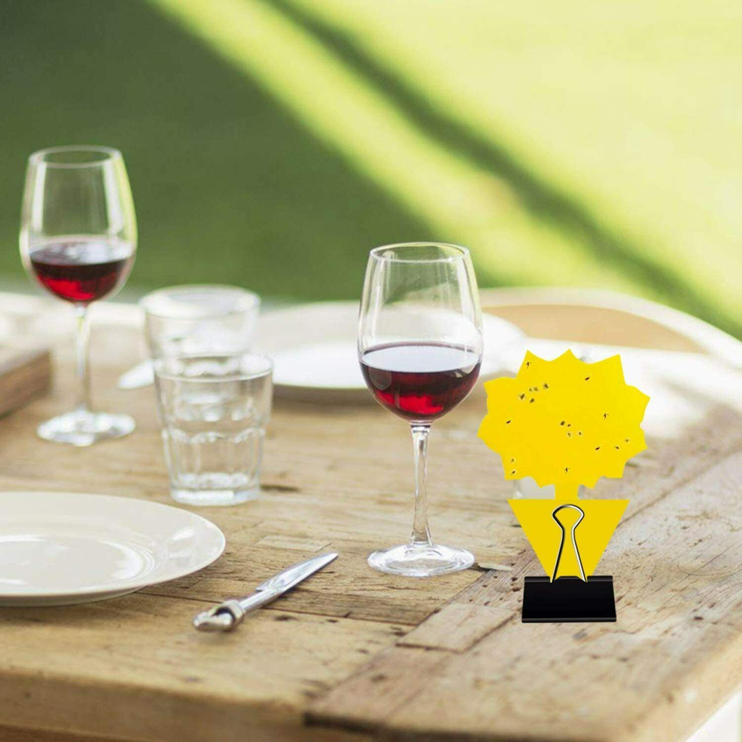 Nouveau paquet de 12 pièges collants jaunes, pièges à mouches aux fruits et pièges à jus pour l’intérieur et l’extérieur des États-Unis