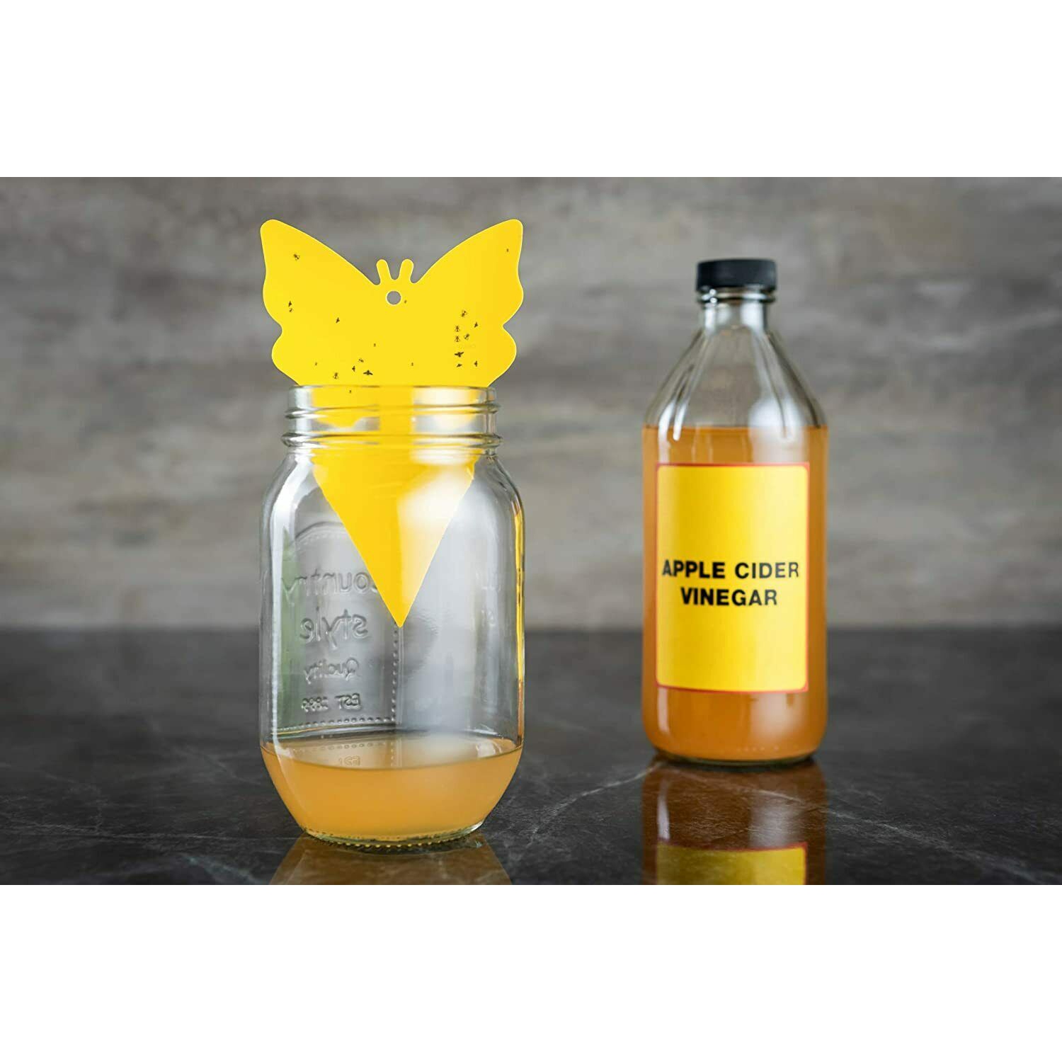 Nouveau paquet de 12 pièges collants jaunes, pièges à mouches aux fruits et pièges à jus pour l’intérieur et l’extérieur des États-Unis