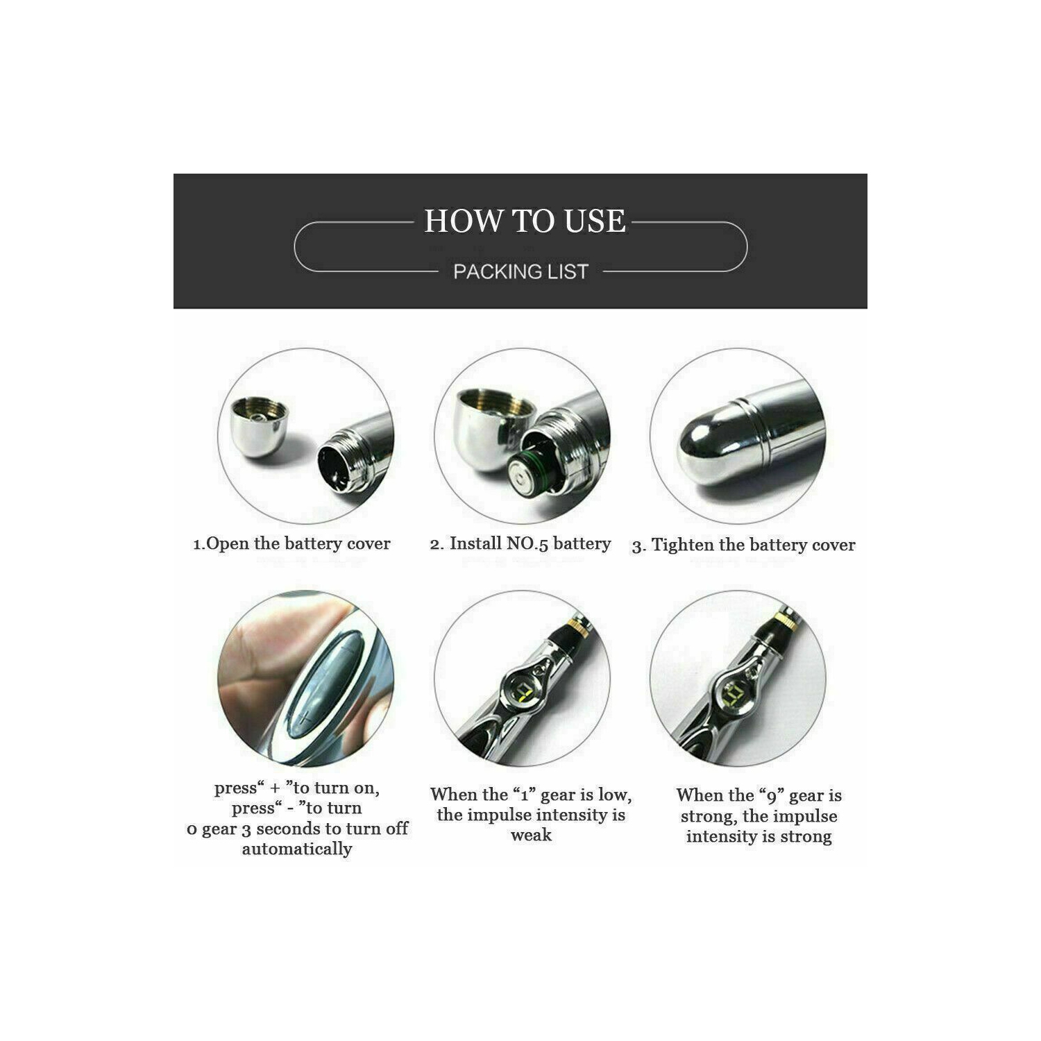 ELECTRONIC ACUPUNCTURE PEN MERIDIAN 5 MASSAGE HEAD PAIN THERAPY RELIEF GIFT