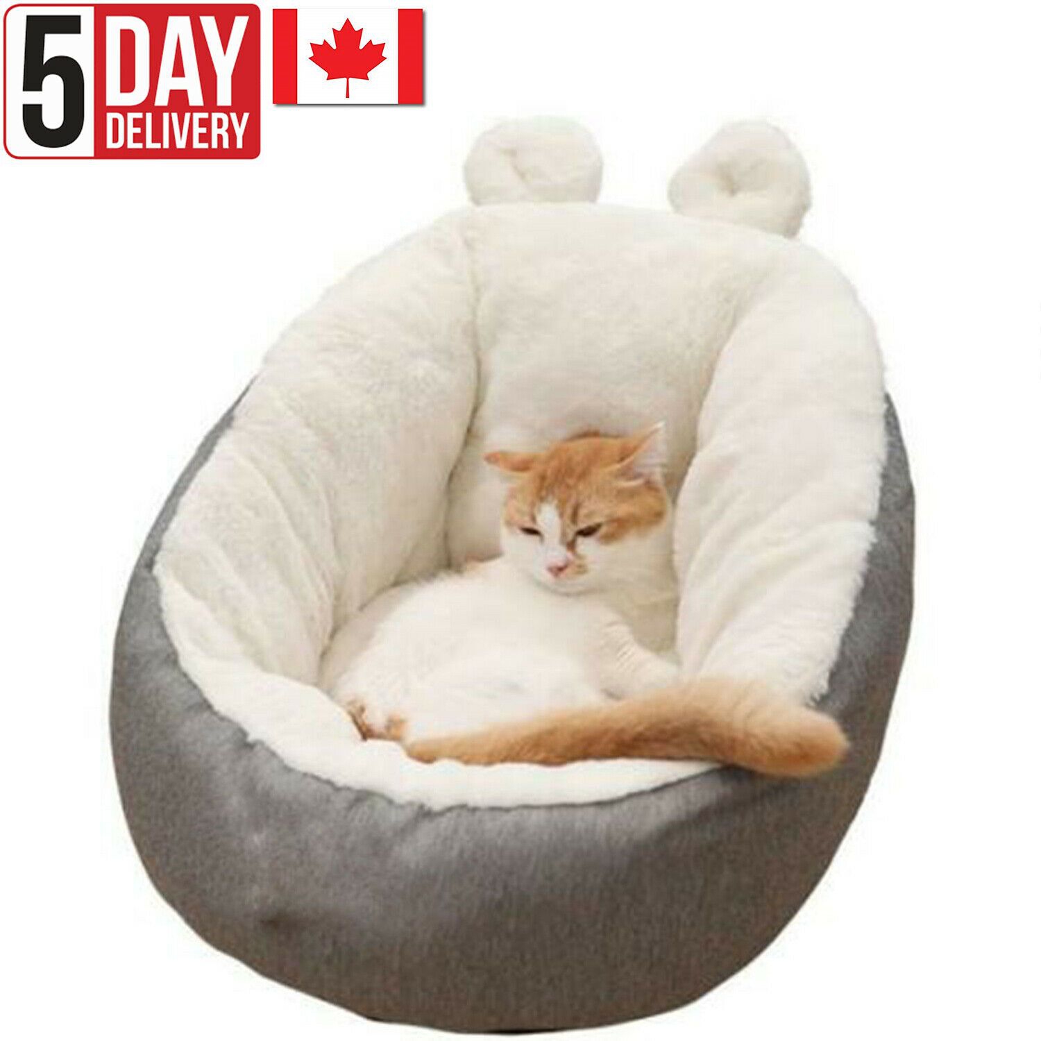 Puppy Cat Pets Soft Washable Bed Warm Cosy Round Cushion Sleeping Mat Cave Sofa