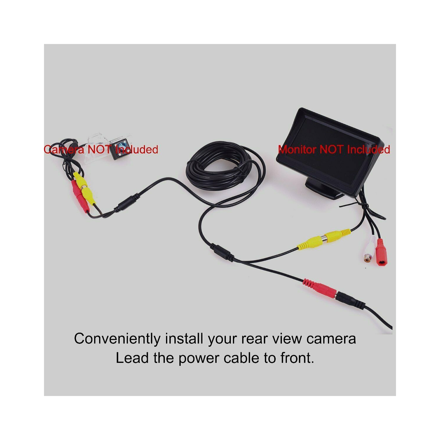 ISTAR RCA DC Power Audio Video AV Extension Cable for CCTV Security Car Tuck Bus Trailer Reverse Parking Camera 10 Meters 32Ft