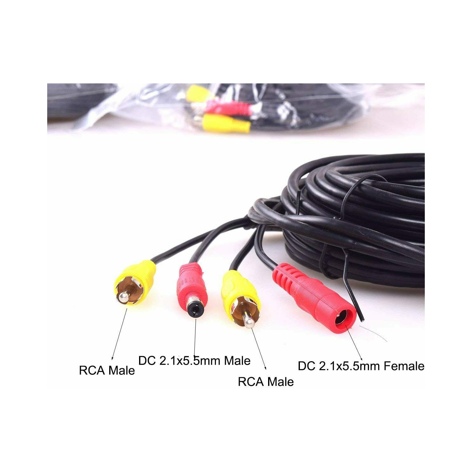 Ft Car Auto Rca Extension Video Cable Rear View Backup Camera Detection Wire