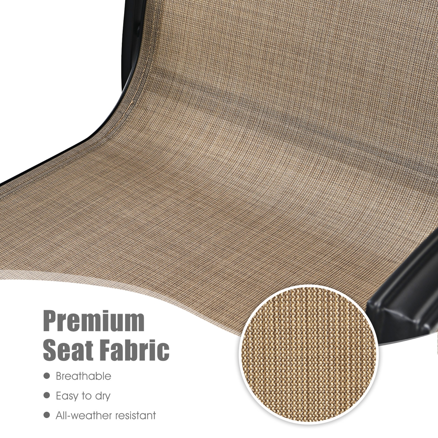 Costway Set of 4 Patio Dining Chair stackable Camping Garden Deck No Assemble