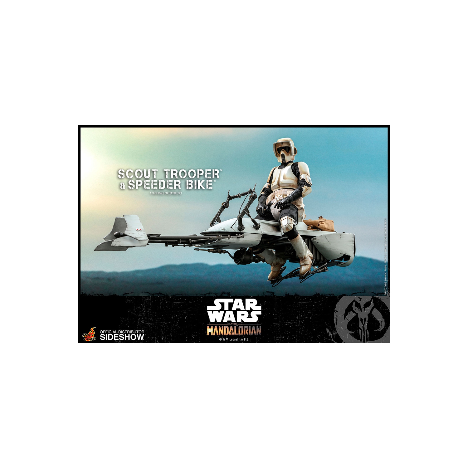 Star Wars The Mandalorian 12 Inch Action Figure 1/6 Scale Series - Scout Trooper and Speeder Bike Hot Toys 906340