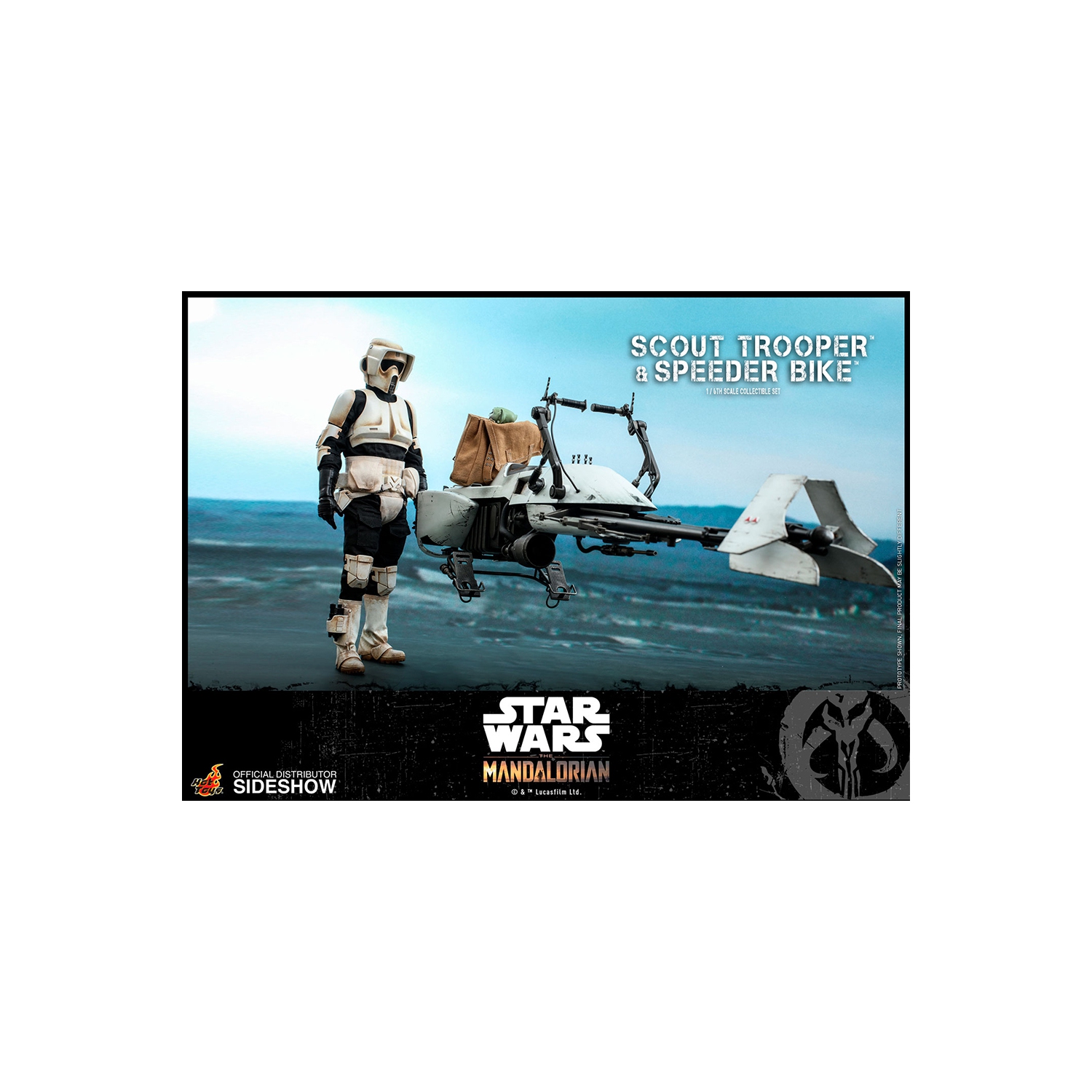 Star Wars The Mandalorian 12 Inch Action Figure 1/6 Scale Series - Scout Trooper and Speeder Bike Hot Toys 906340