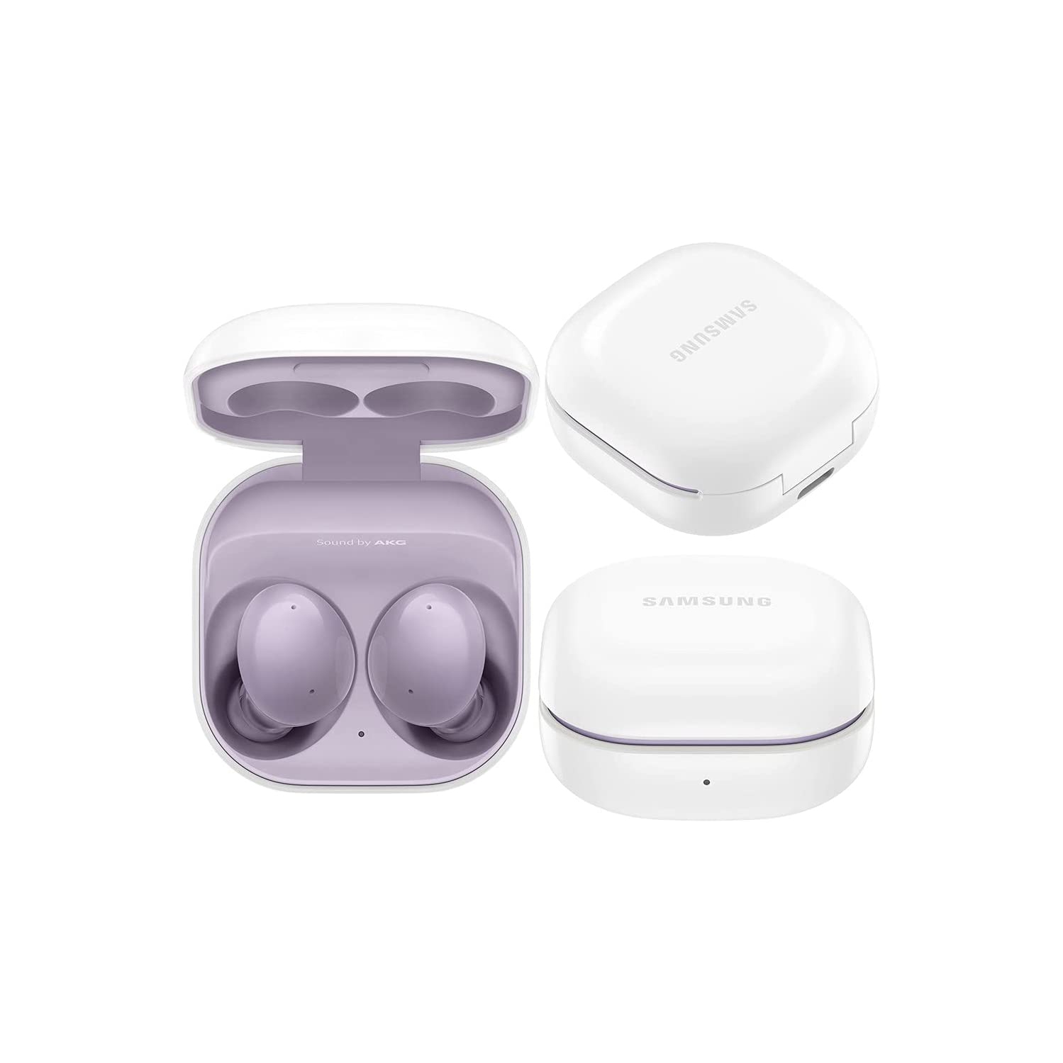 SAMSUNG Galaxy Buds 2 True Wireless Earbuds Noise Cancelling Ambient Sound Bluetooth Lightweight Comfort Fit Touch Control (Lavender)