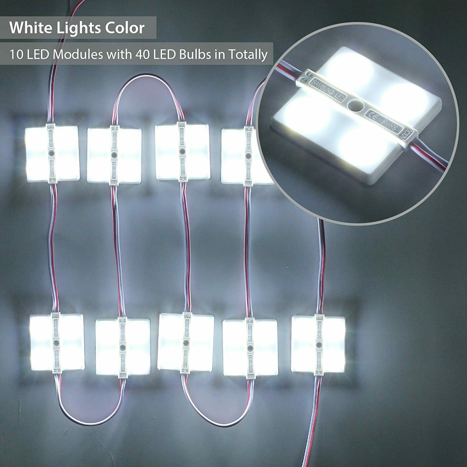 Ensemble de 14 pièces intérieur à DEL pour T10 de 36 mm plaque d'immatriculation dôme blanc de 36 mm