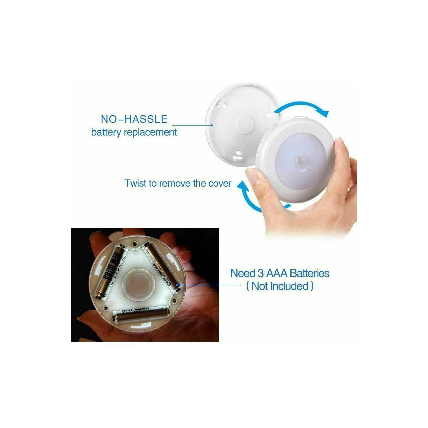 2PCS Motion Indoor Wall light with 6 LED Lights Inside Motion Sensor Night Light