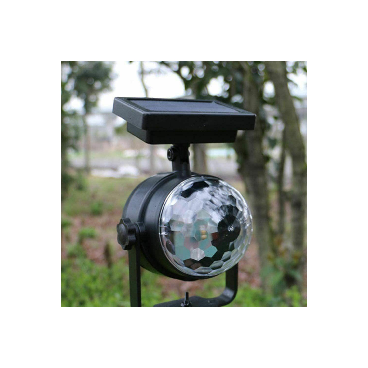 Lampe laser solaire de projecteur à DEL rotative colorée et colorée; Lampe de fête de Noël