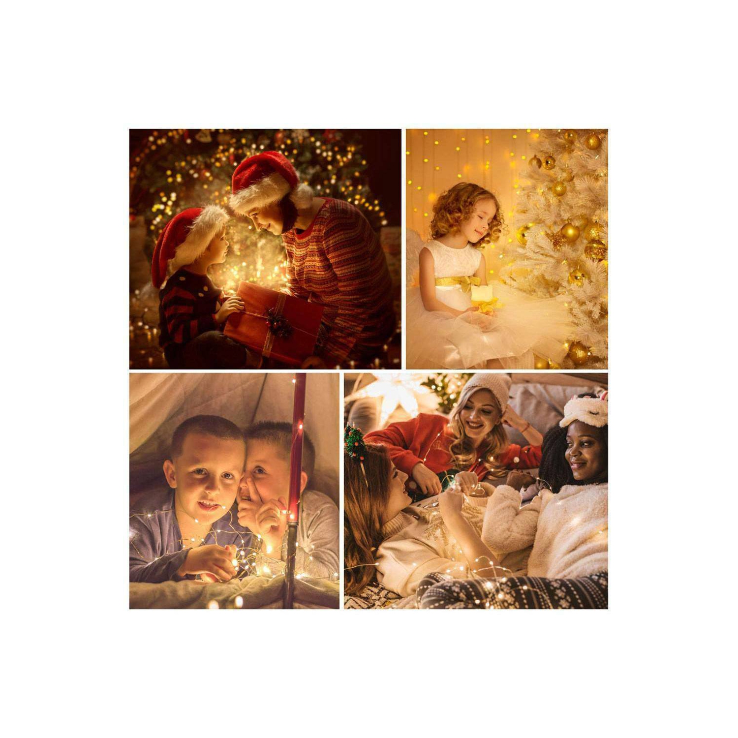 Bande lumineuse solaire DEL 30 m guirlande de lumières de Noël d'extérieur étanche jardin de Noël CA