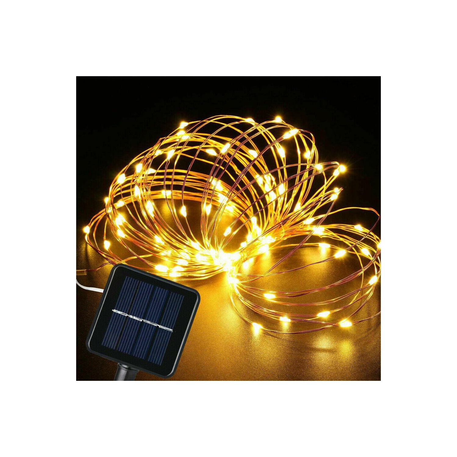 Bande lumineuse solaire DEL 30 m guirlande de lumières de Noël d'extérieur étanche jardin de Noël CA