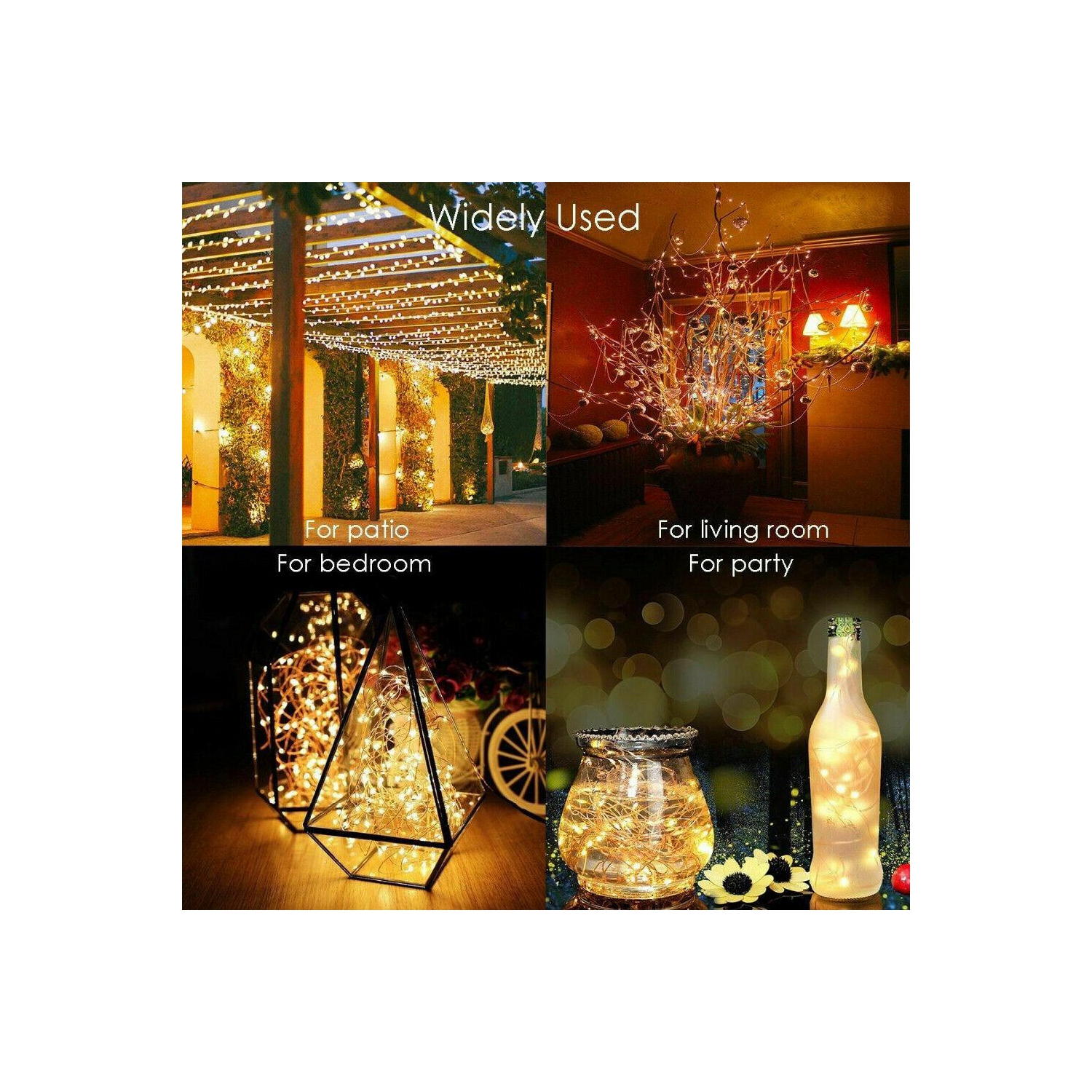 Bande lumineuse solaire DEL 30 m guirlande de lumières de Noël d'extérieur étanche jardin de Noël CA