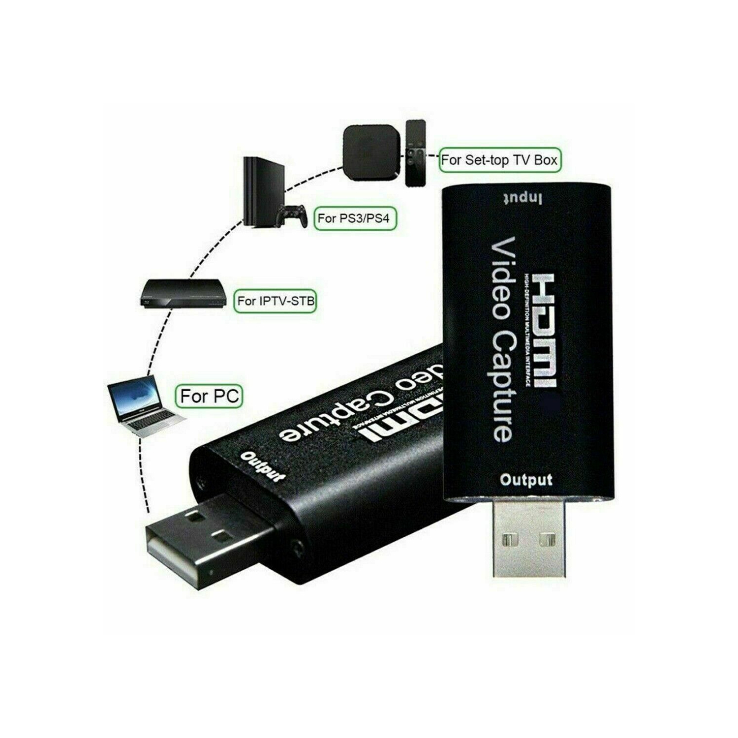 HDMI Video Capture Card USB 3.0 /1080p Recorder Phone Game Video Live Streaming
