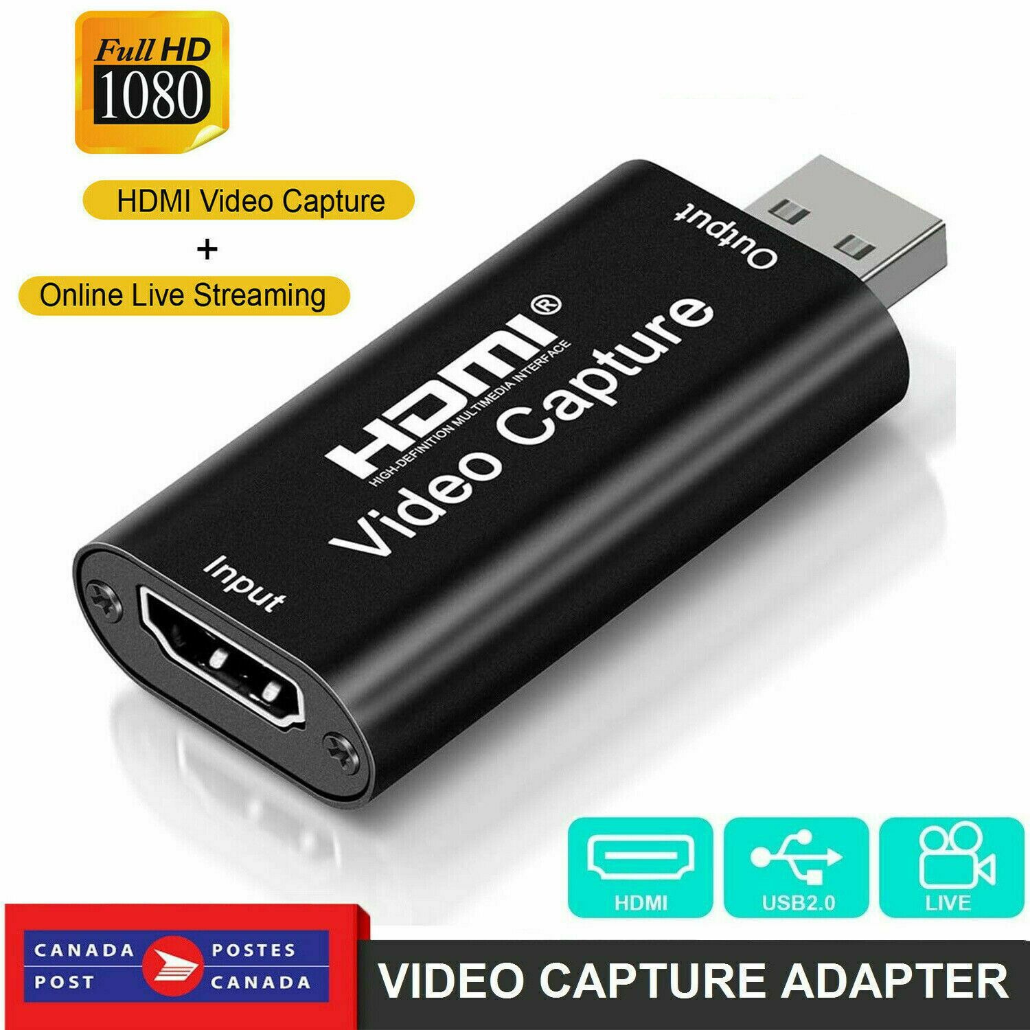 HDMI Video Capture Card USB 3.0 /1080p Recorder Phone Game Video Live Streaming