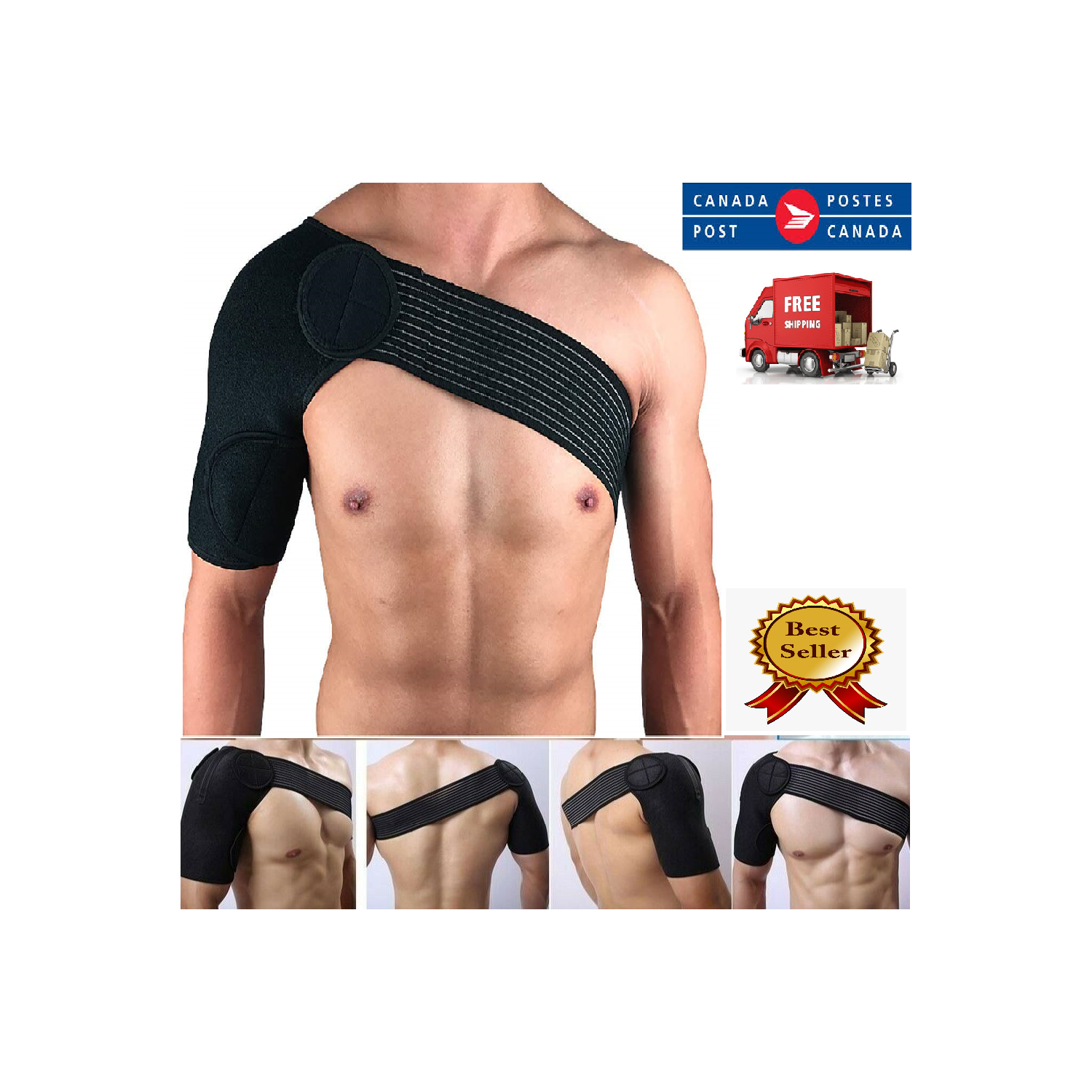 Bande de compression ajustable à l’épaule pour soulager les sports de rotateur