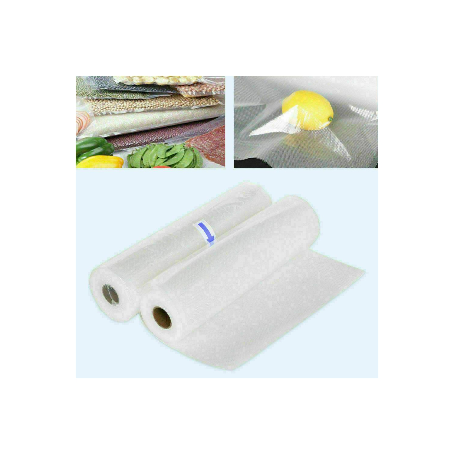 4 X Vacuum Food Sealer Roll kitchen Storage Bag 5 m X 28 cm Heat Grade