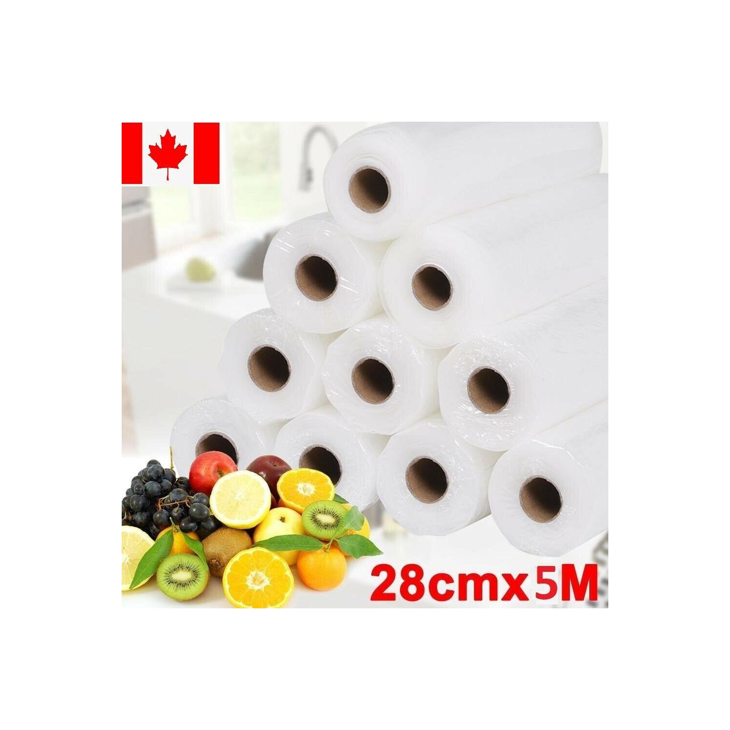 4 X Vacuum Food Sealer Roll kitchen Storage Bag 5 m X 28 cm Heat Grade