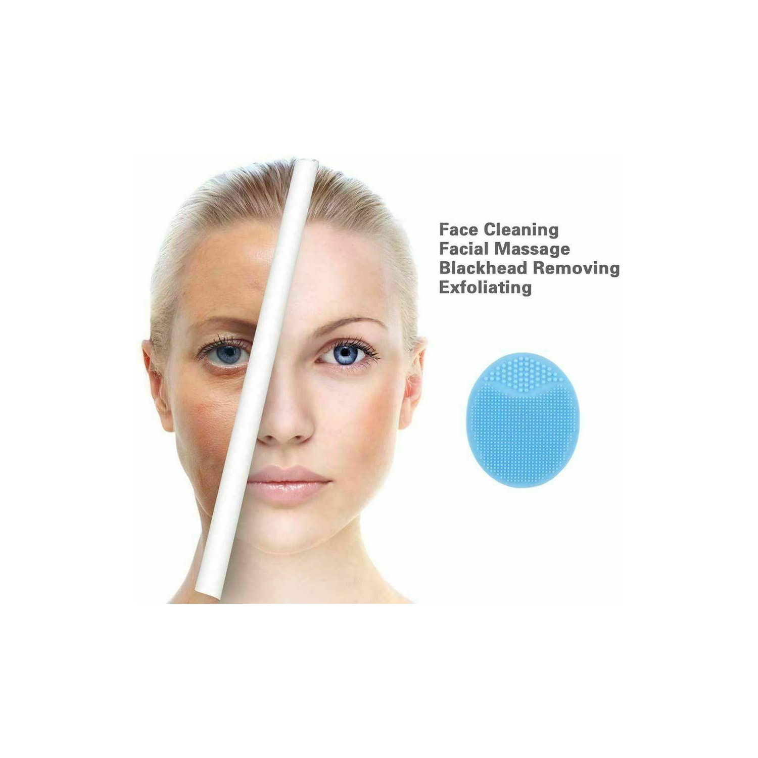 Silicone Face Cleansing Brush Handheld Face Scrubber Mini Massage Skin Care Tool