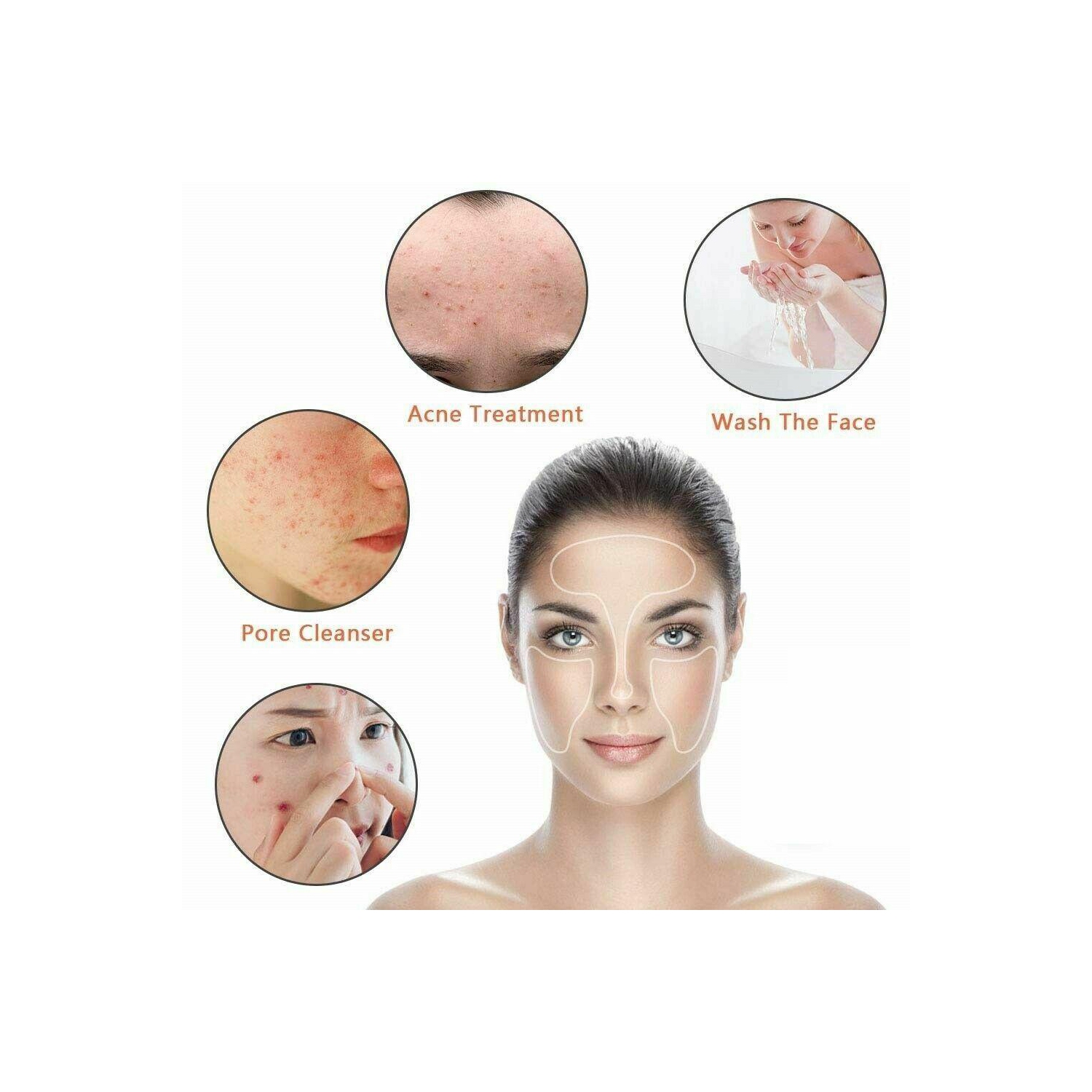 Silicone Face Cleansing Brush Handheld Face Scrubber Mini Massage Skin Care Tool