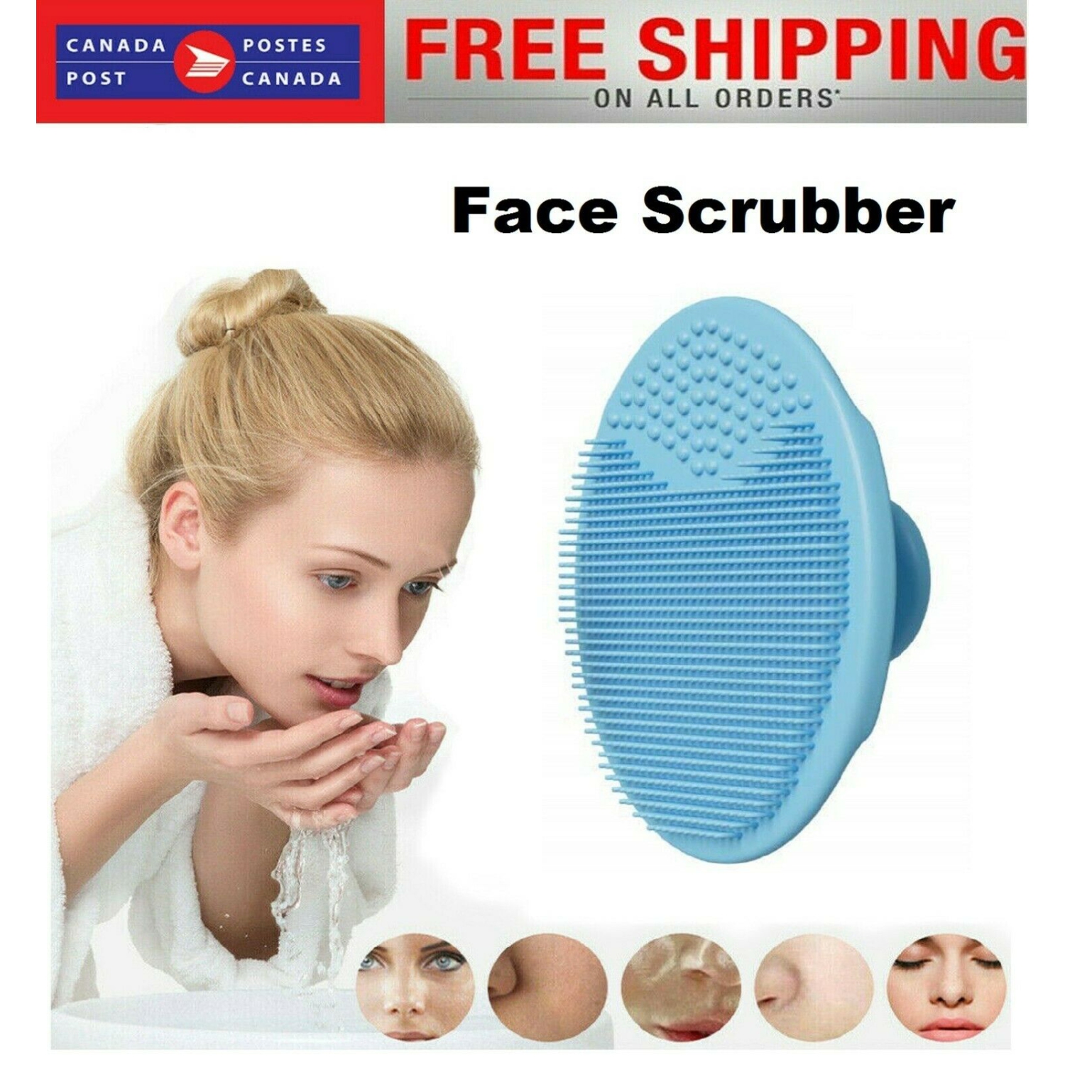 Silicone Face Cleansing Brush Handheld Face Scrubber Mini Massage Skin Care Tool