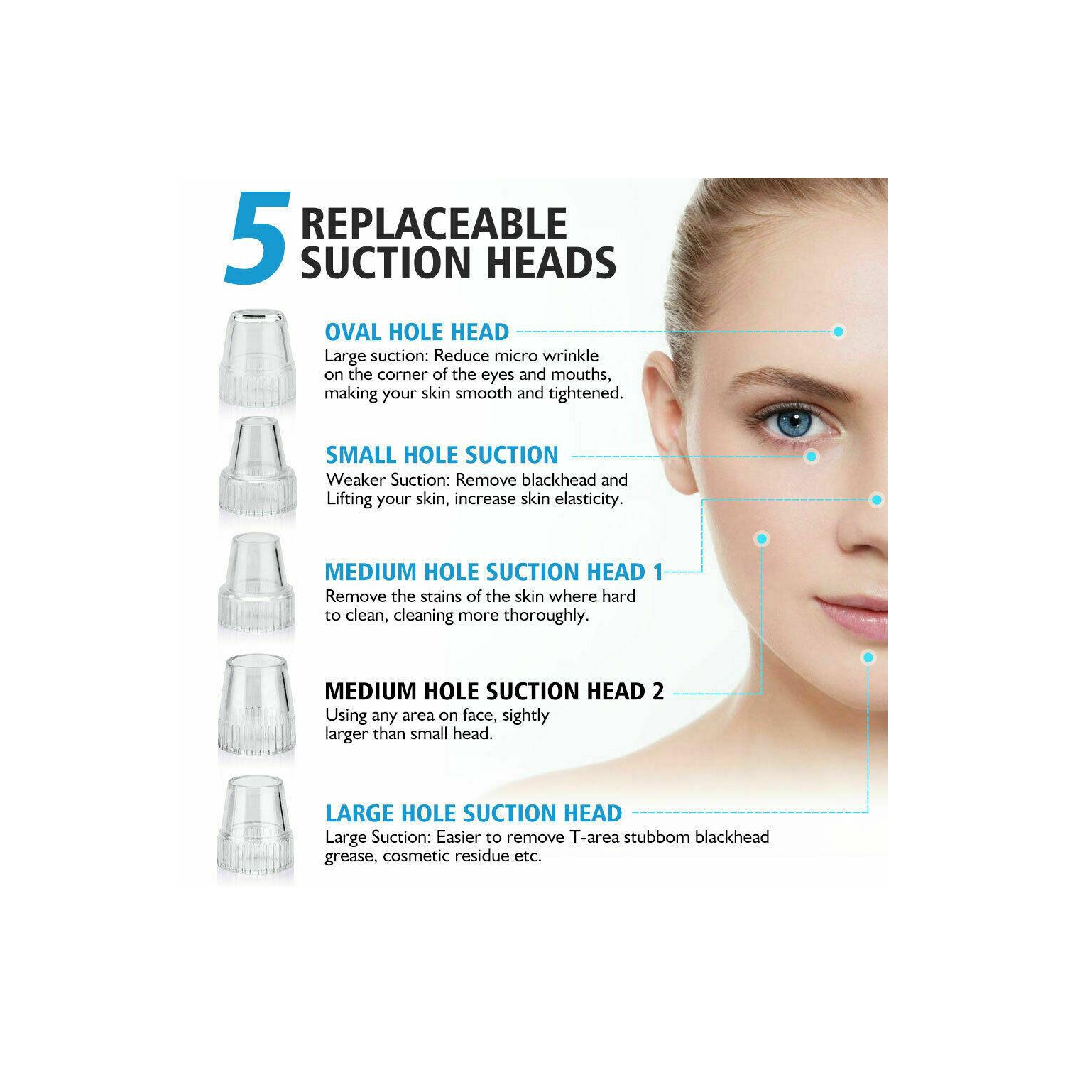 Blackhead Remover Skin Care Pore Acne Pimple Facemask Vacuum Facial Dermabrasion