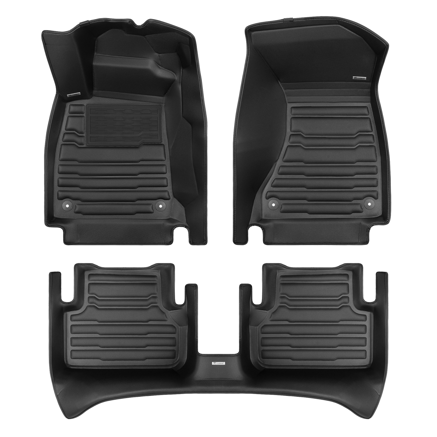 TuxMat - For Audi A4 2017-2025 Models - Custom Car Mats - Maximum Coverage, All Weather, Laser Measured - This Full Set Includes 1st and 2nd Rows