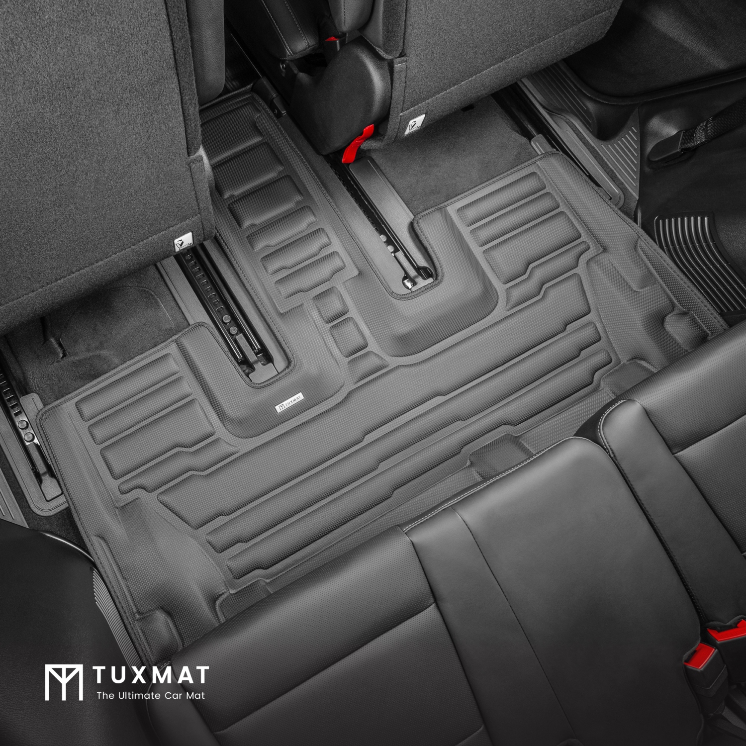 TuxMat - For Kia Telluride 7-Seater 2020-2025 Models - Custom Car Mats - Maximum Coverage, All Weather, Laser Measured - This Full Set Includes 1st,