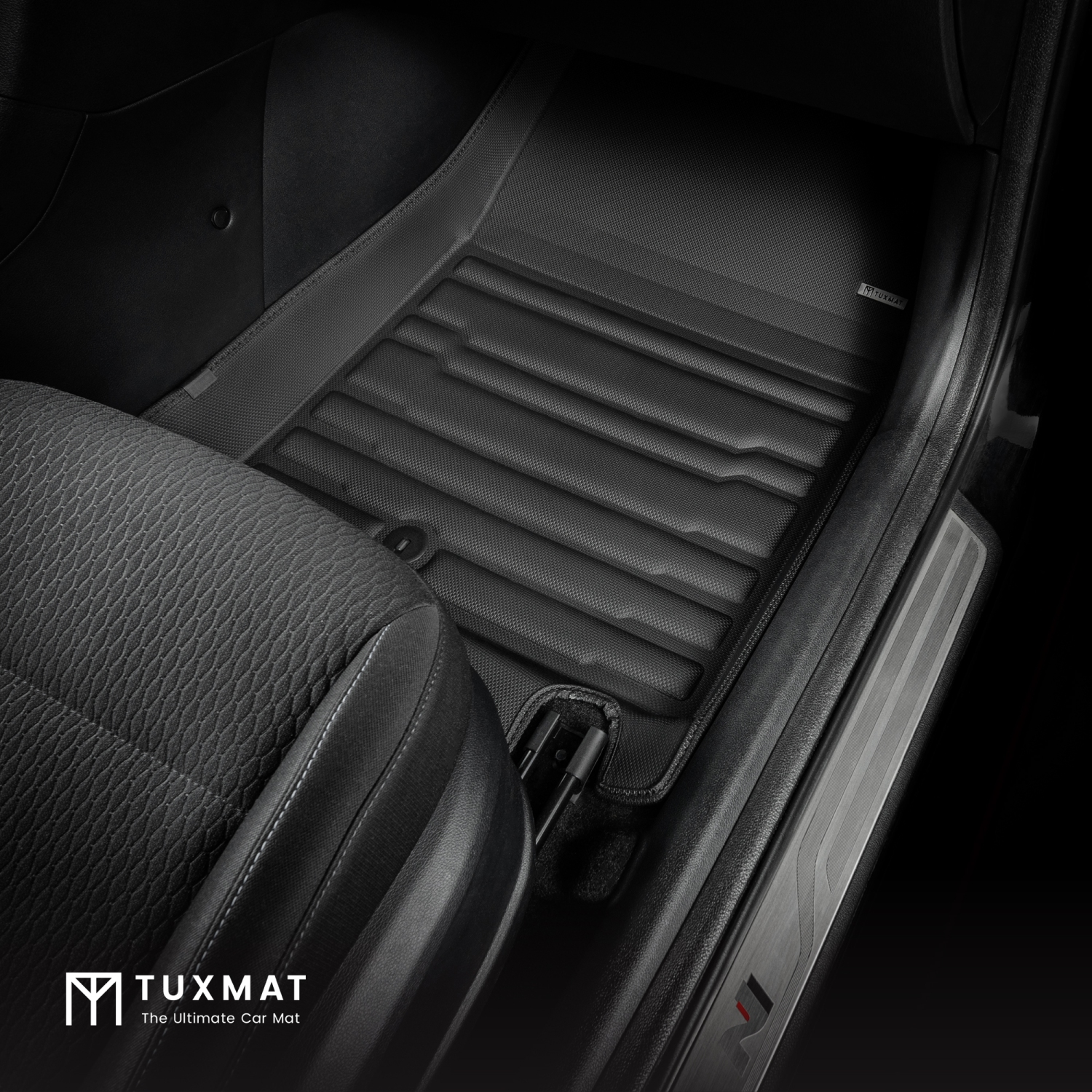 TuxMat - For Hyundai Veloster 2019-2022 Models - Custom Car Mats - Maximum Coverage, All Weather, Laser Measured - This Full Set Includes 1st and 2nd