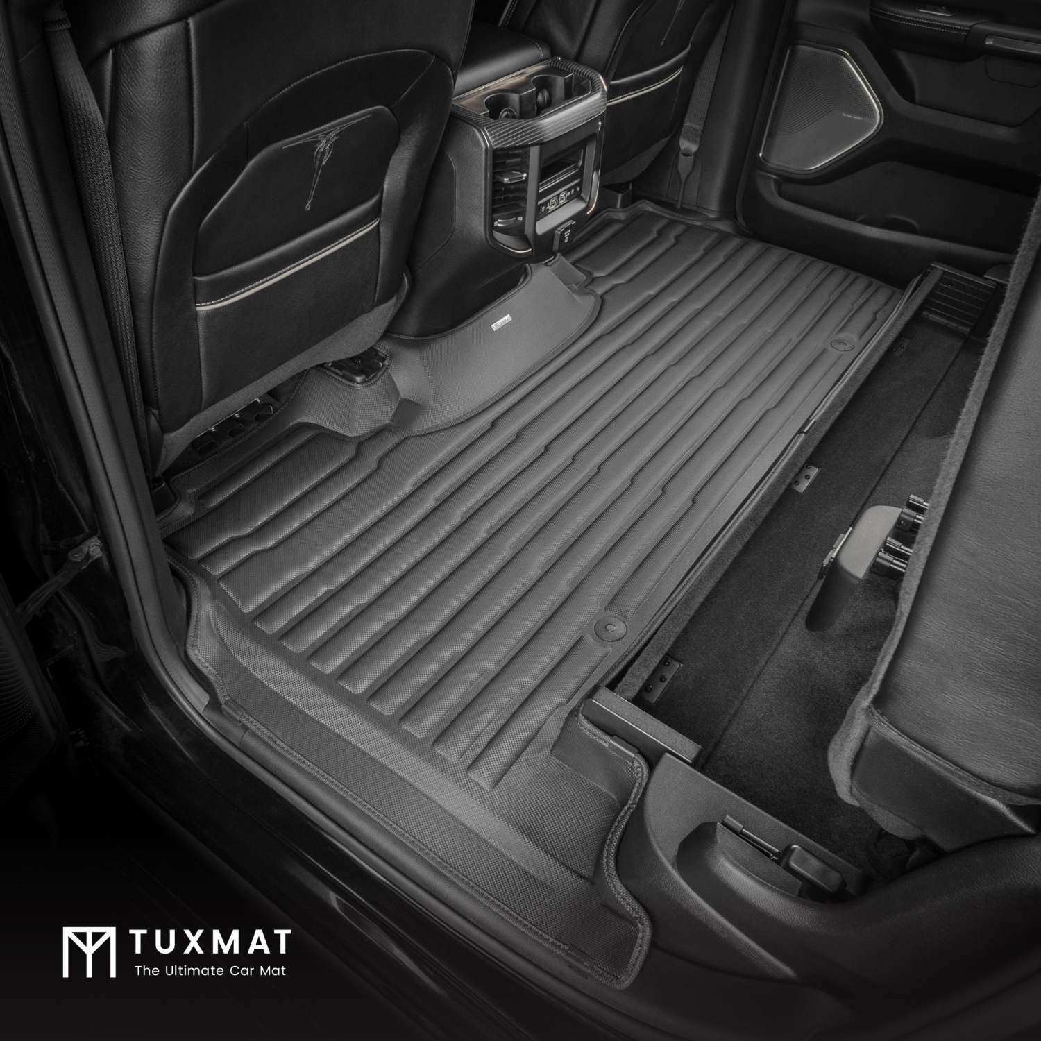 Tapis protecteurs Tuxmat sur mesure pour Dodge RAM 1500 cabine multiplace 2019-2022 - Couverture max., toutes saisons, mesure au laser - Ensemble