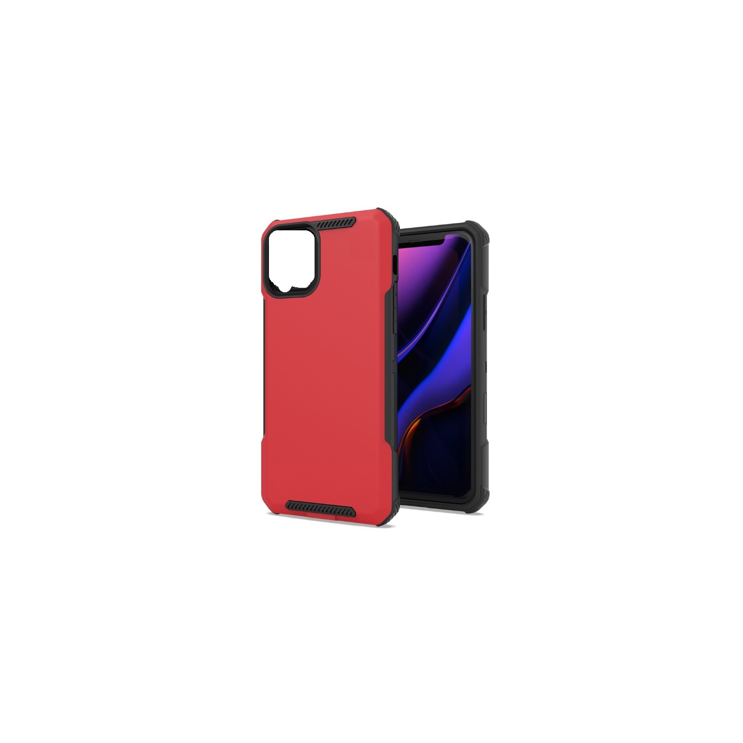 TopSave New style, fini mat, PC et Edge, TPU combiner l’armure robuste pour Samsung Galaxy A12, rouge
