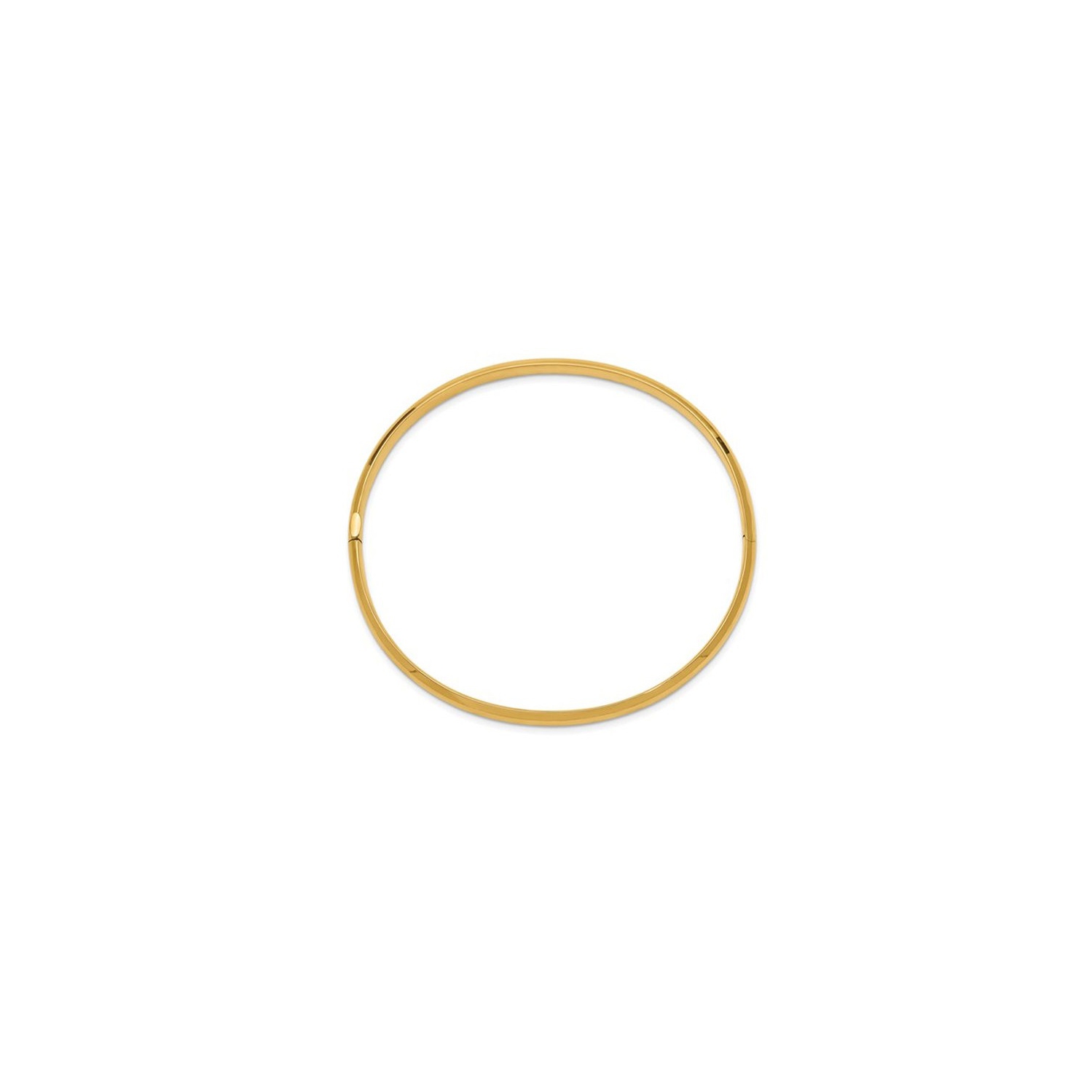 High Polish 4.5mm Hinged Bangle in 14K Yellow Gold