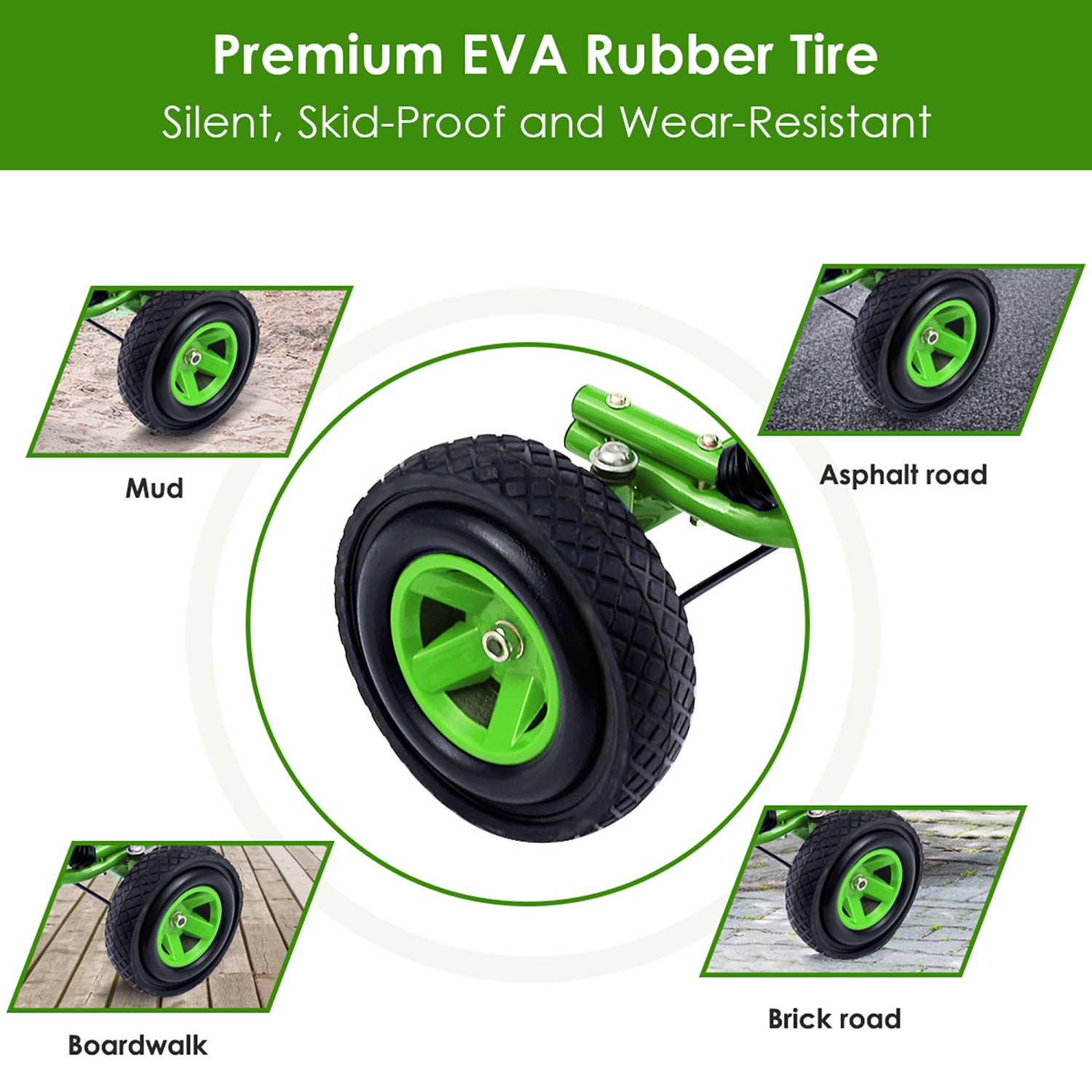 Costway 4 Wheels Kids Ride On Pedal Powered Bike Go Kart Racer Car Outdoor Play Toy