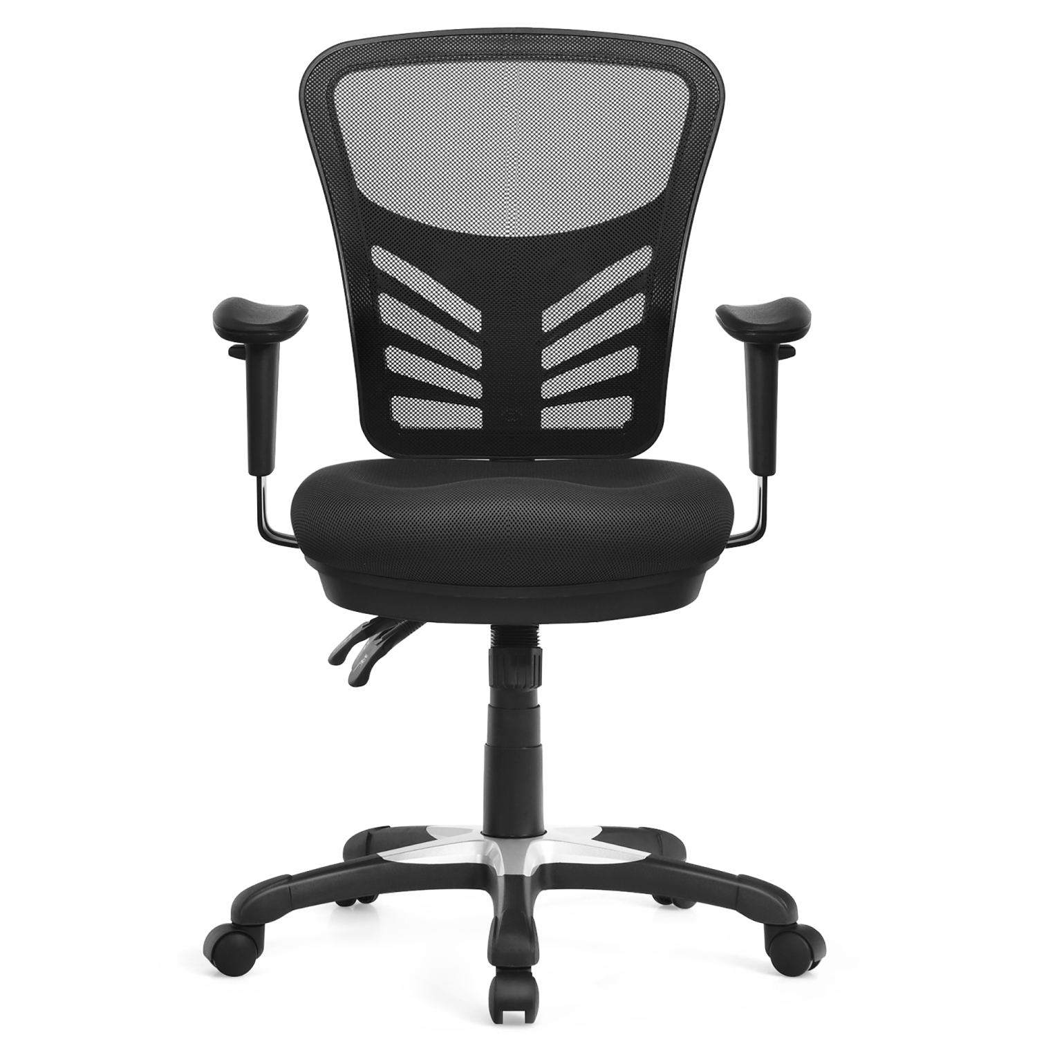Costway Mesh Office Chair 3-Paddle Computer Desk Chair w/ Adjustable Seat