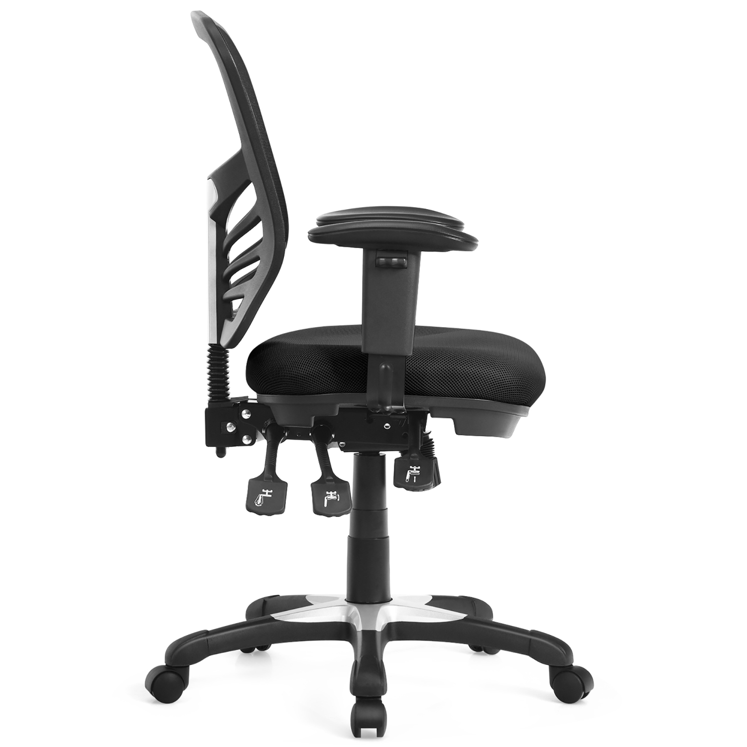 Costway Mesh Office Chair 3-Paddle Computer Desk Chair w/ Adjustable Seat
