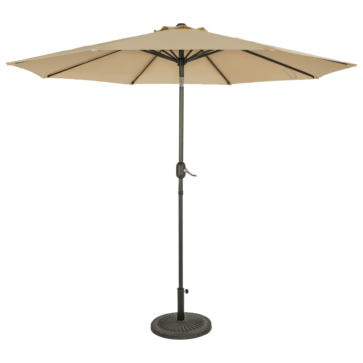 Island Umbrella Trinidad II 9 ft. Octagon Patio Free-Standing Umbrella - Champagne
