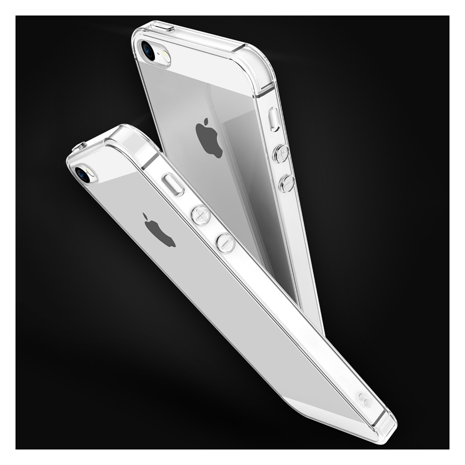 PANDACO Étui souple ajusté pour iPhone 5/5s/SE (Transparent)