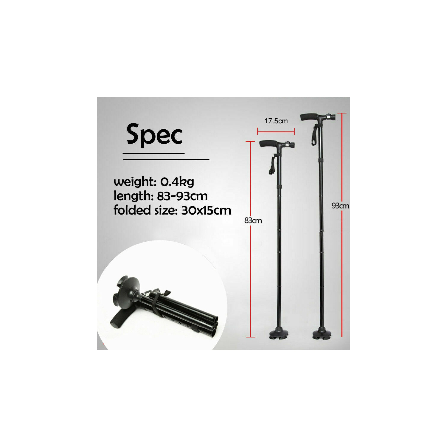 ISTAR Foldable Walking Cane for Men, Women - Fold-up, Collapsible, Lightweight, Adjustable, Portable Hand Walking Stick - Balancing Mobility Aid -