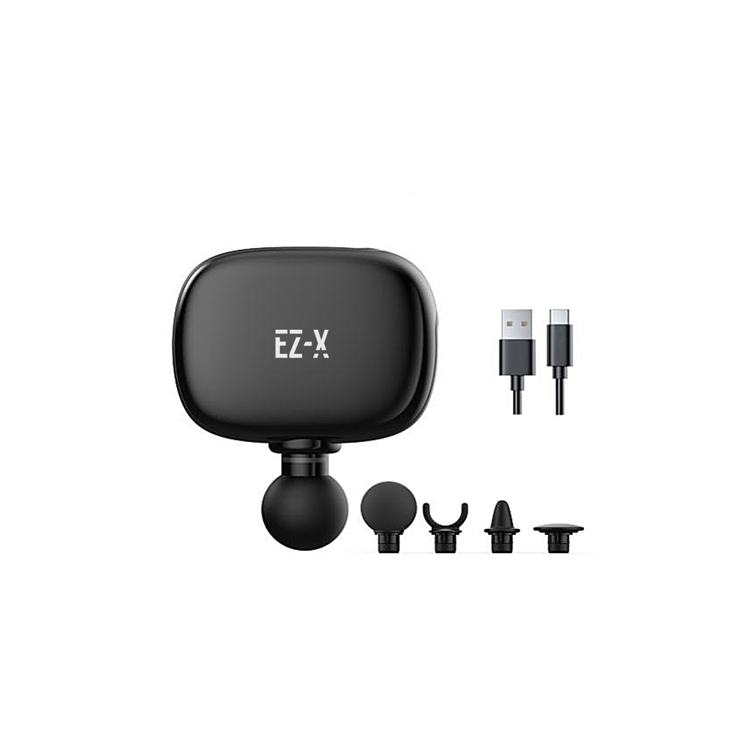 EZ-X Compact - Premium Percussion Mini Massage Gun - Compact & Powerful Portable Massager - Extra Quiet - Extra Power - Lightweight - Long Lasting battery - [with Carrying Case]