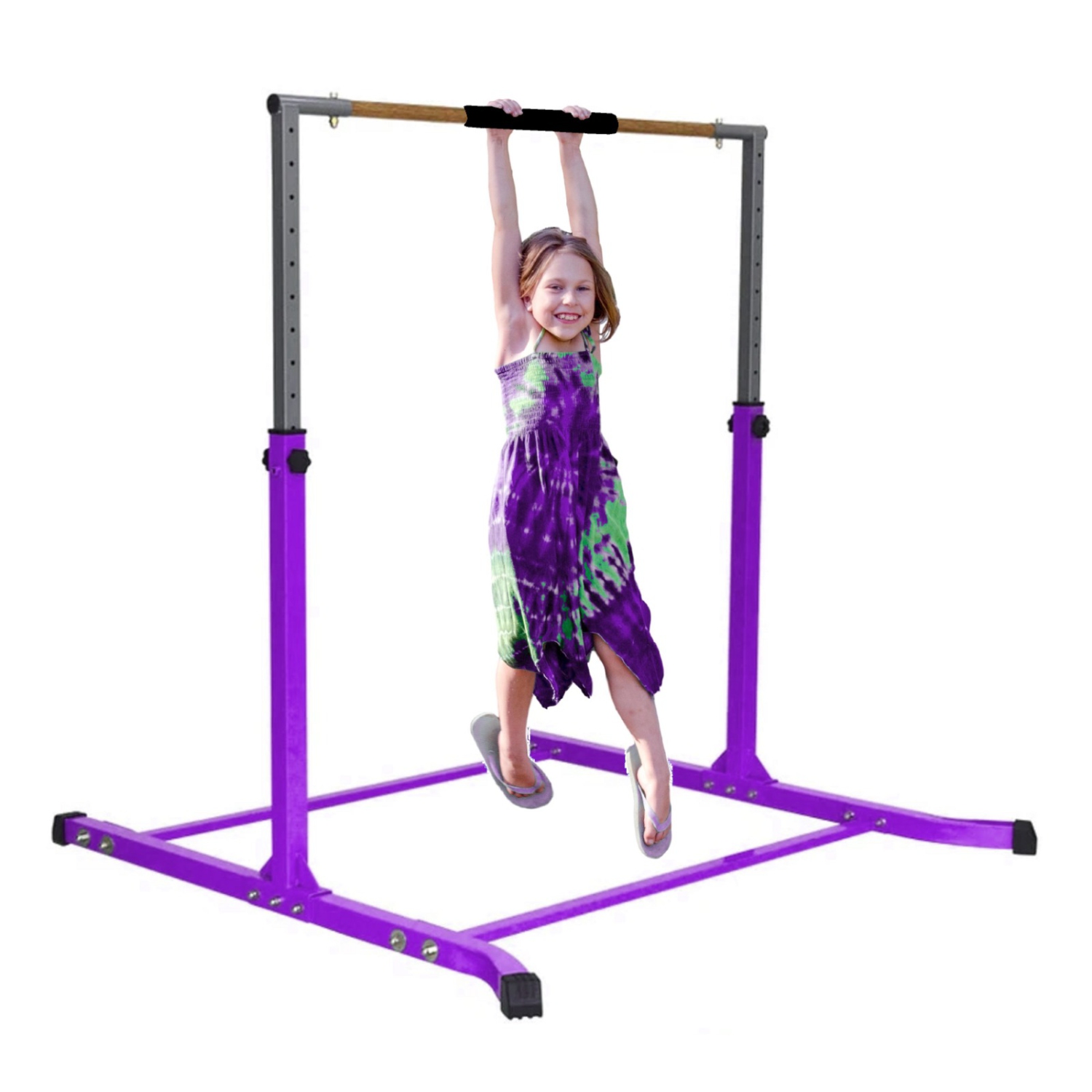 Gymnastics Bar Kip Bar for Kids, Adjustable Height 3 to 5 FT, Professional Junior Gymnastic Bar for Home, Athletic Horizontal Training Bar for