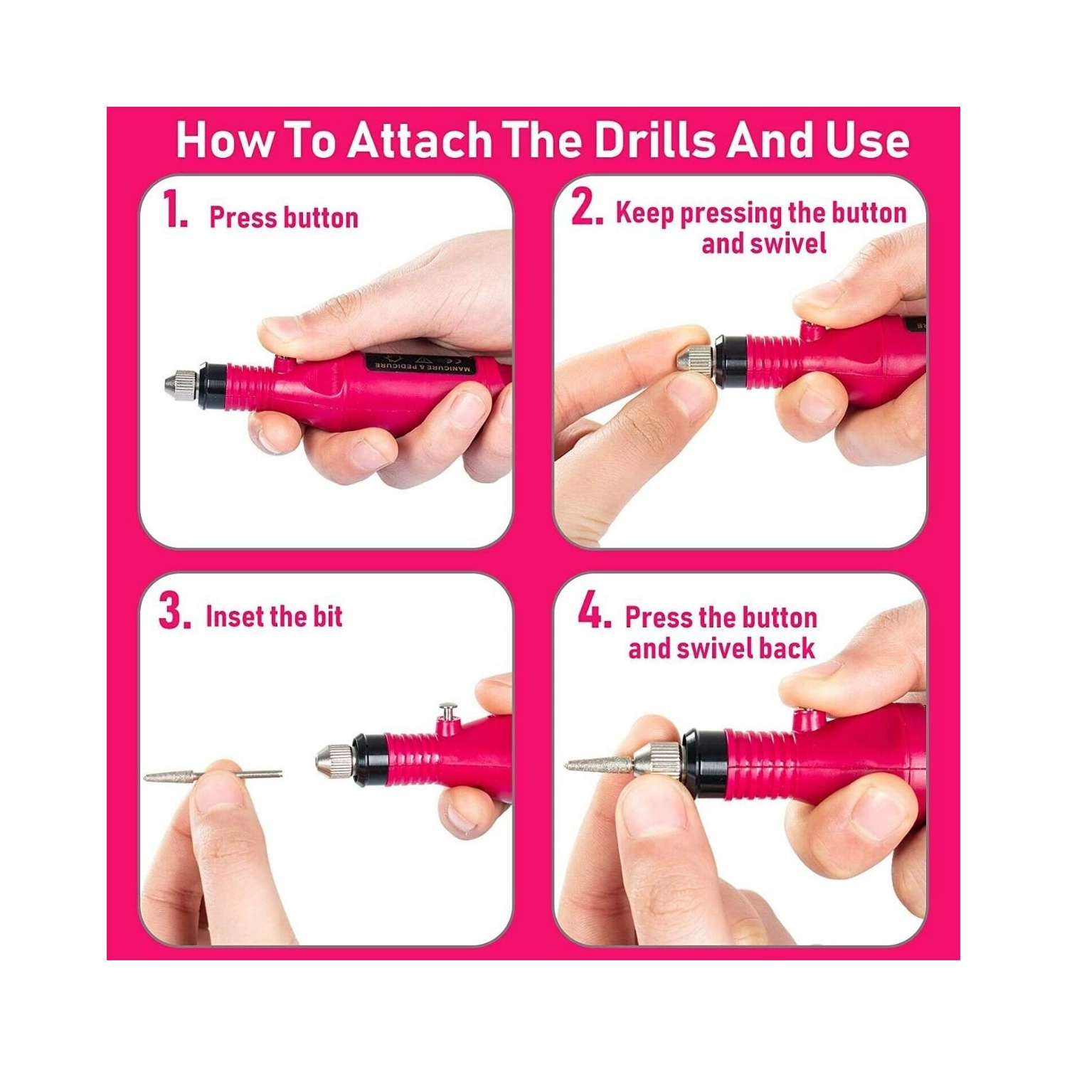 ISTAR Professional Portable Electric Nail Drill,Acrylic Nail Kit, Gel Remover Nail Tools,File Finger Toe Care Nail Tips Nail Care, Nail Polishing