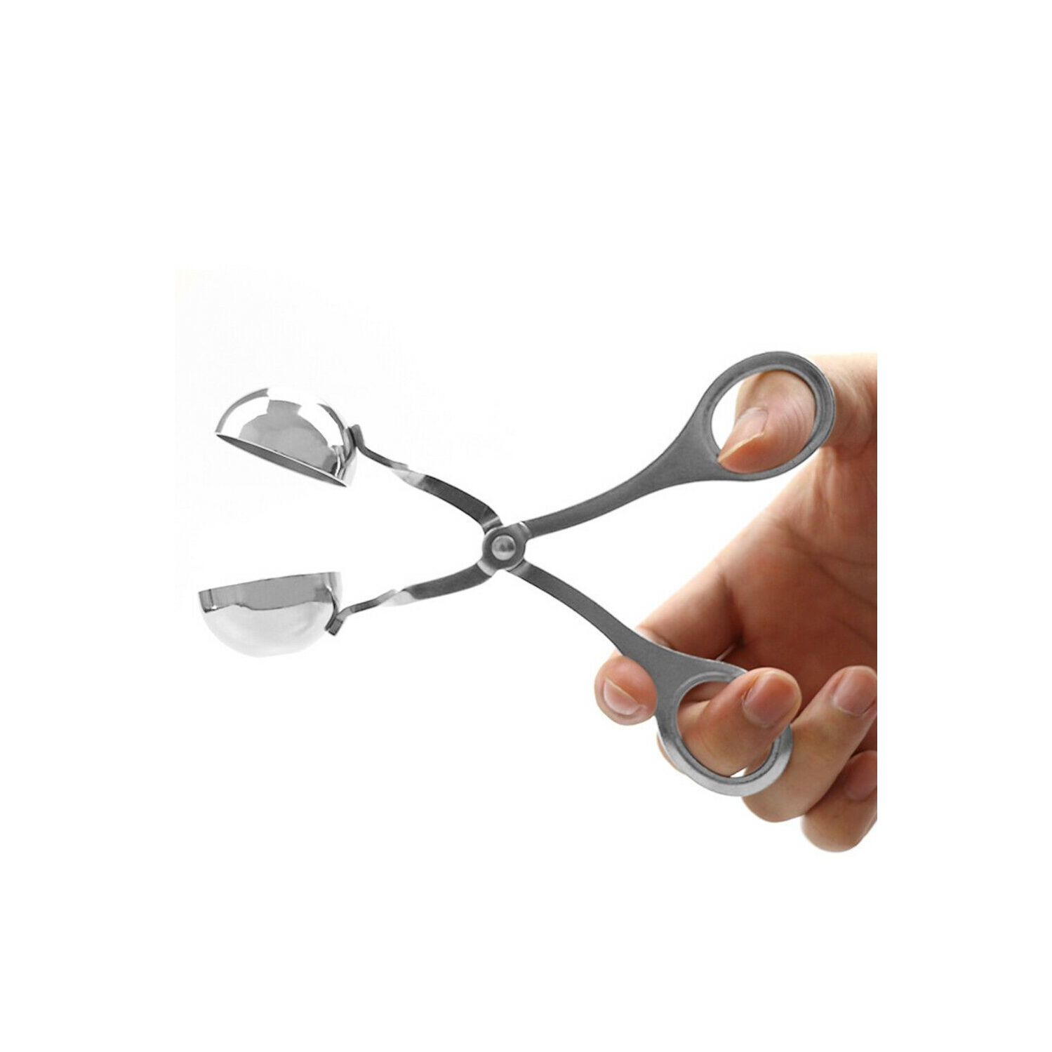 ISTAR None-Stick Meatball Maker with Detachable Anti-Slip Handles, Stainless Steel Meat Baller Tongs, Cake Pop, Ice Tongs, Cookie Dough Scoop for