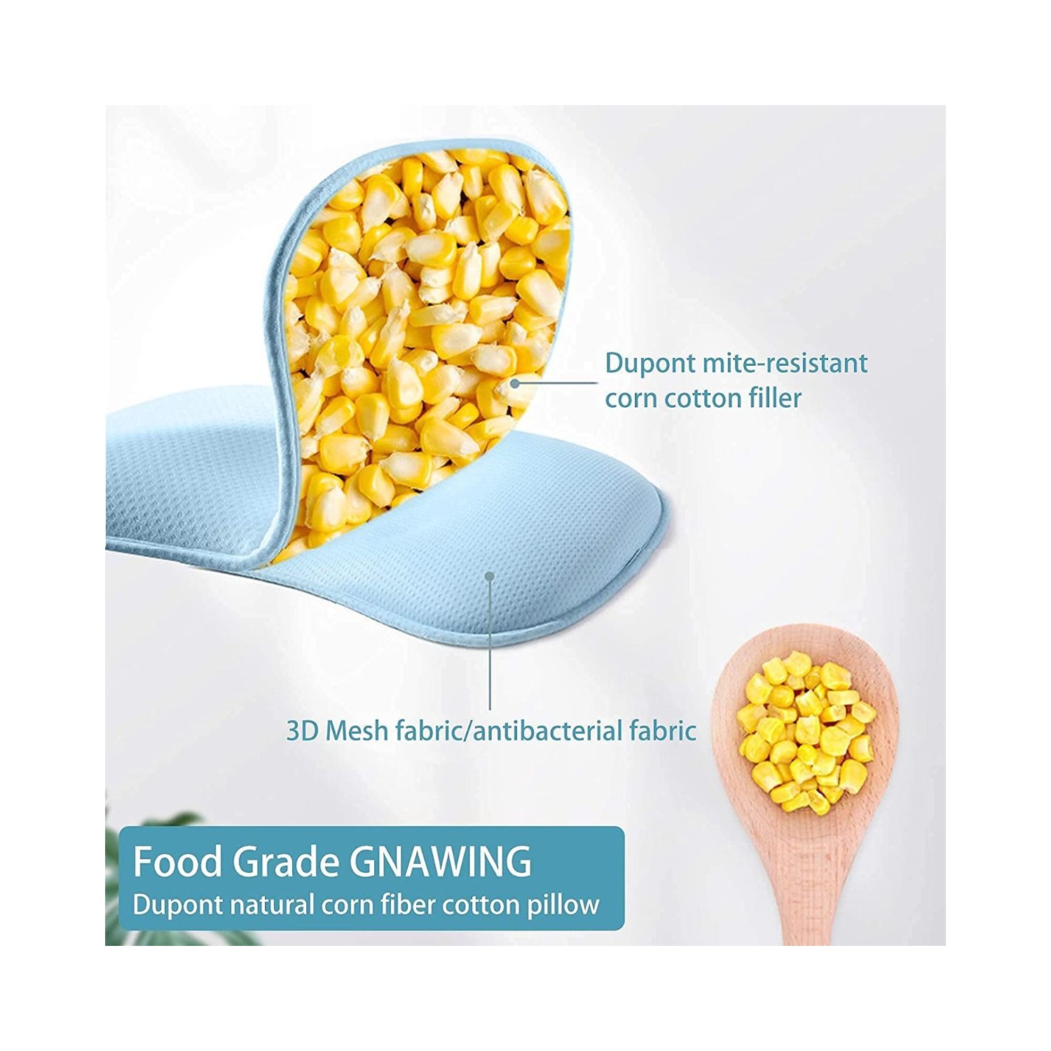 Baby Pillow for Newborn Infant Flat Head Baby Pillow for Sleeping Baby Head Shaping Pillow for 0-12 Months Newborn Head Shaping Pillow Washable Corn