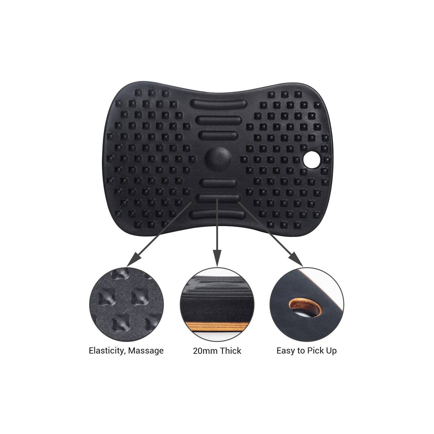 Standing Desk Mat with Anti Fatigue Bar Balance Board Comfort Floor Mat,used for stretching and home & office exercises - PrimeCables®