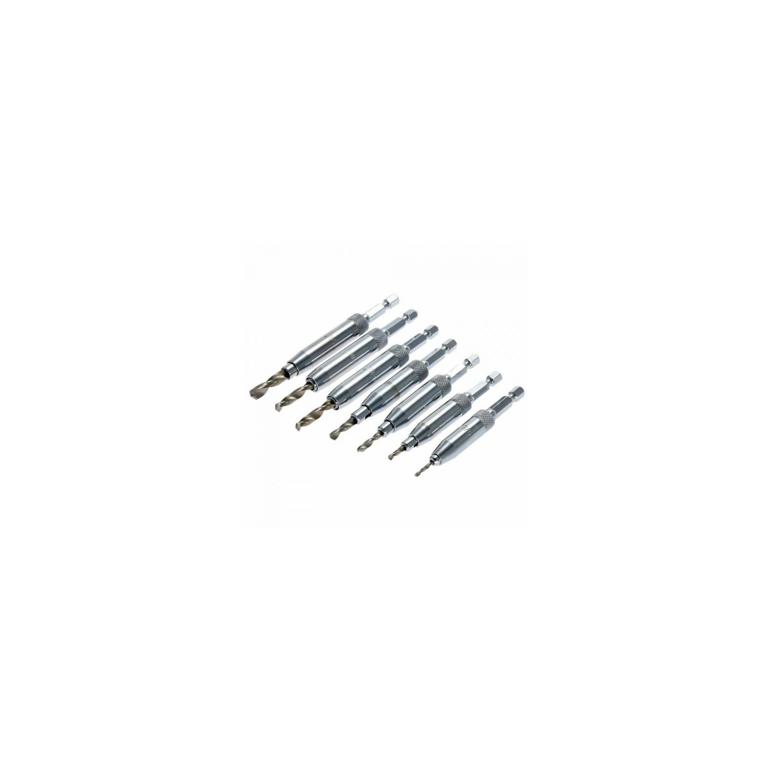 ISTAR Vix Bits Self Centering Clic Change Door Hinge Drill Bit Set, 5/64", 7/64", 9/64", 11/65", 5mm, 13/64", 1/4"