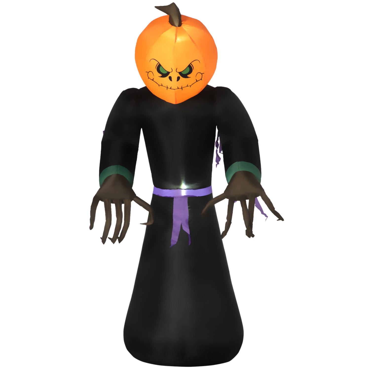 HOMCOM – Pumpkin Reaper, décoration d’Halloween gonflable 7&nbsp;pi, écran de jardin à DEL avec lumières pour le jardin, la fête, les fêtes