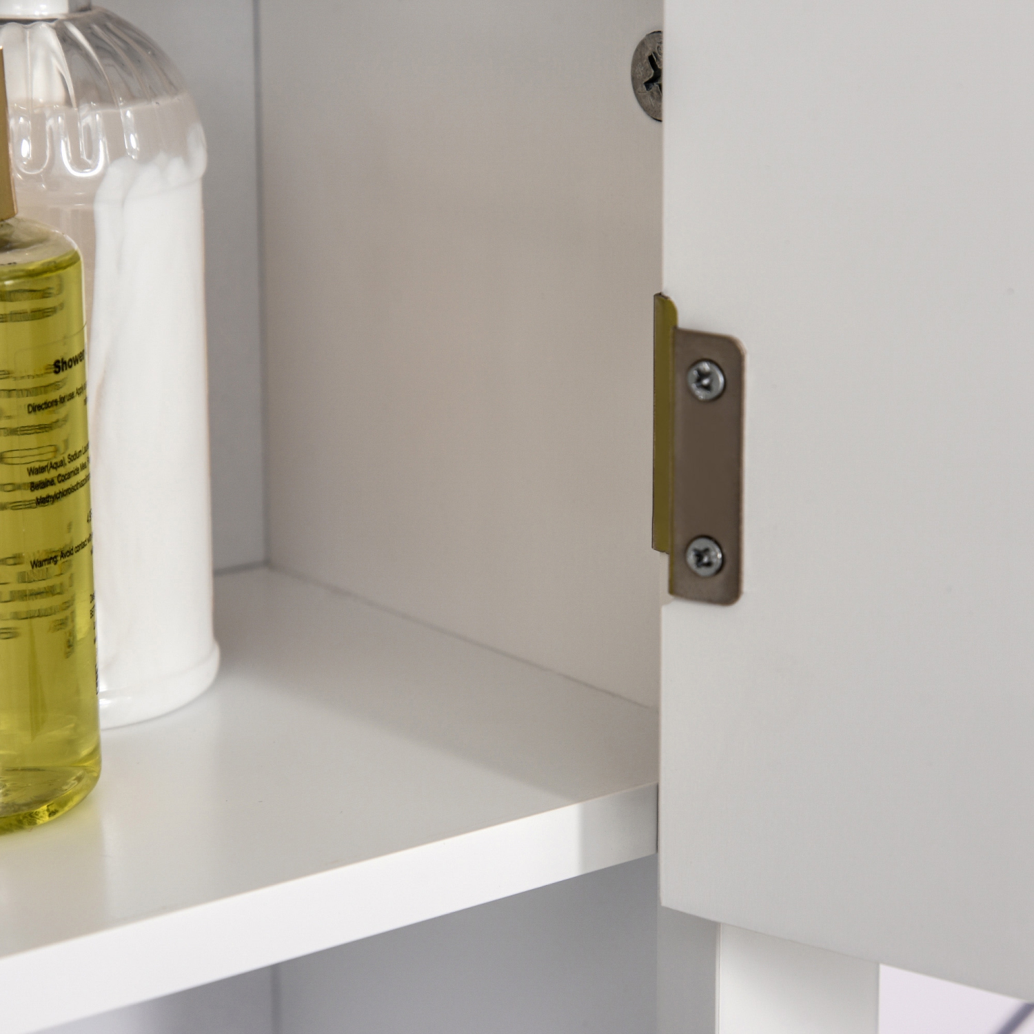 Homcom Armoire de salle de bain murale, armoire de rangement de cuisine avec 2 portes et étagère réglable Blanc